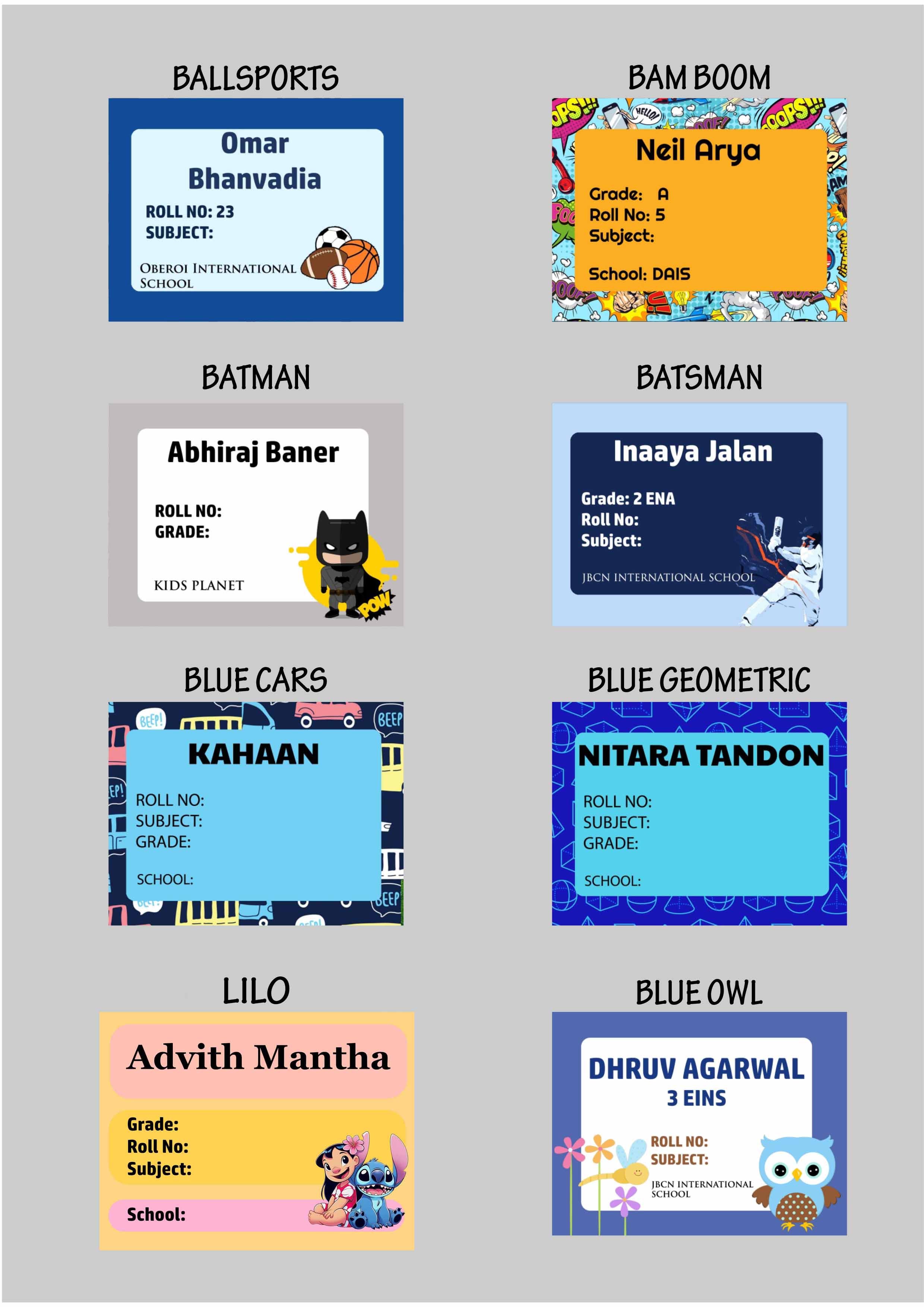 Book Labels & Stickers - Set of 20