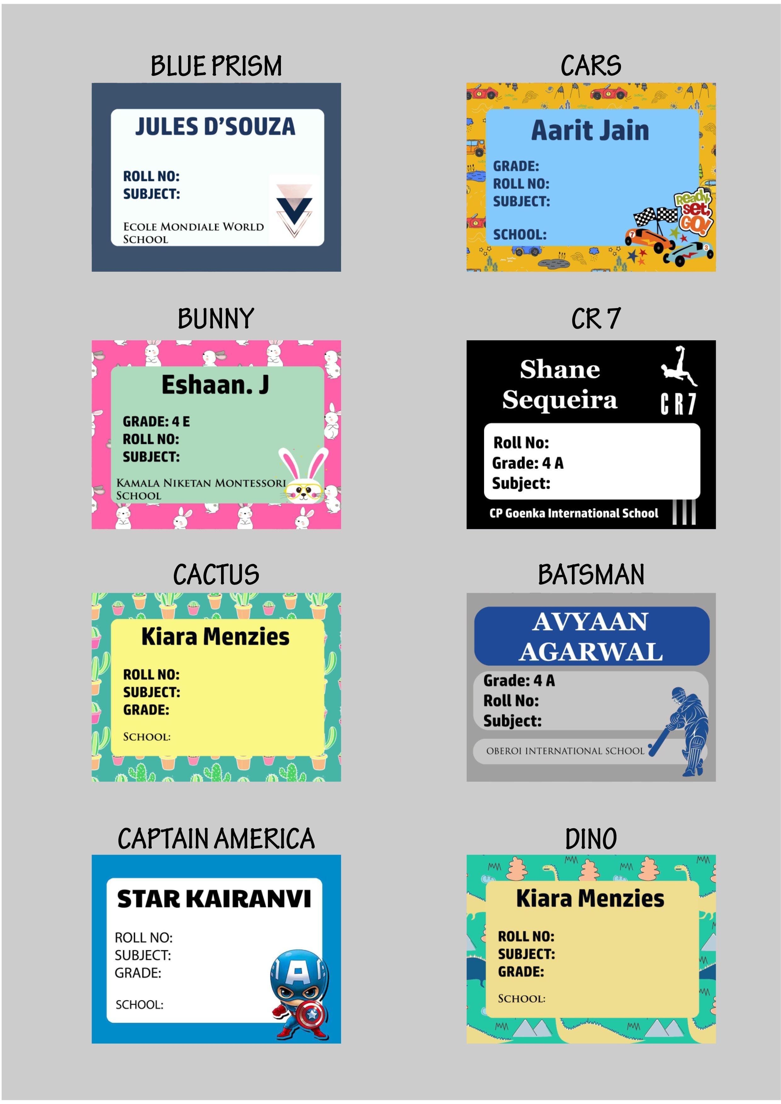 Personalised Book Labels & Stickers - Set of 20 Chatterbox Labels