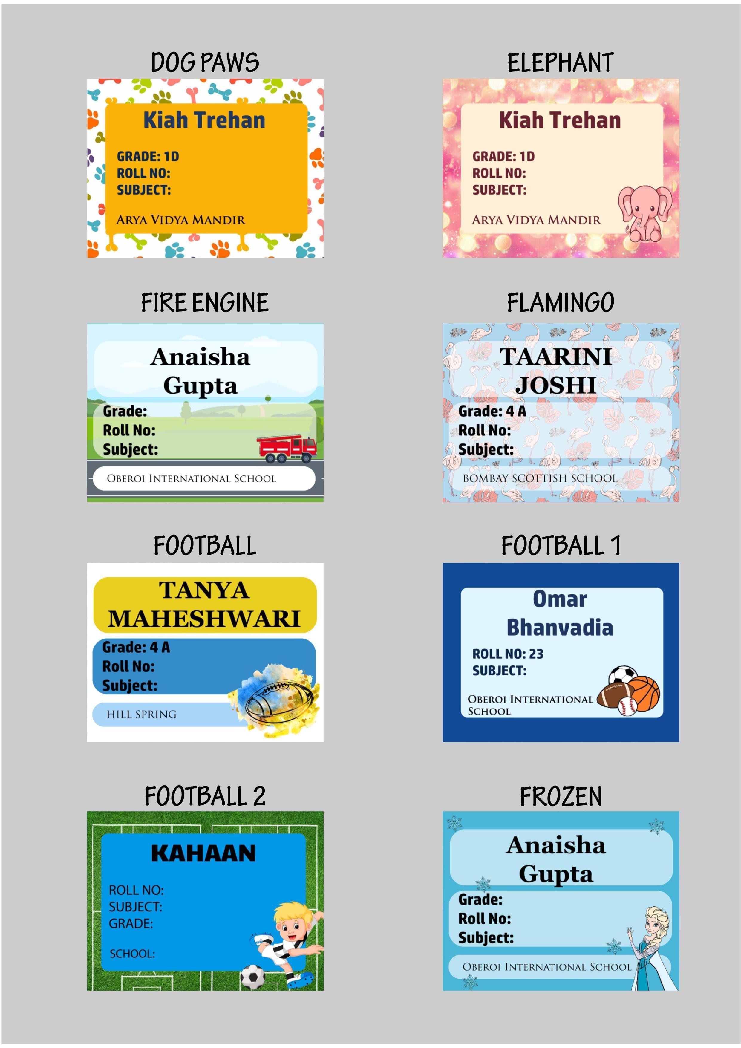Personalised Book Labels & Stickers - Set of 20 Chatterbox Labels