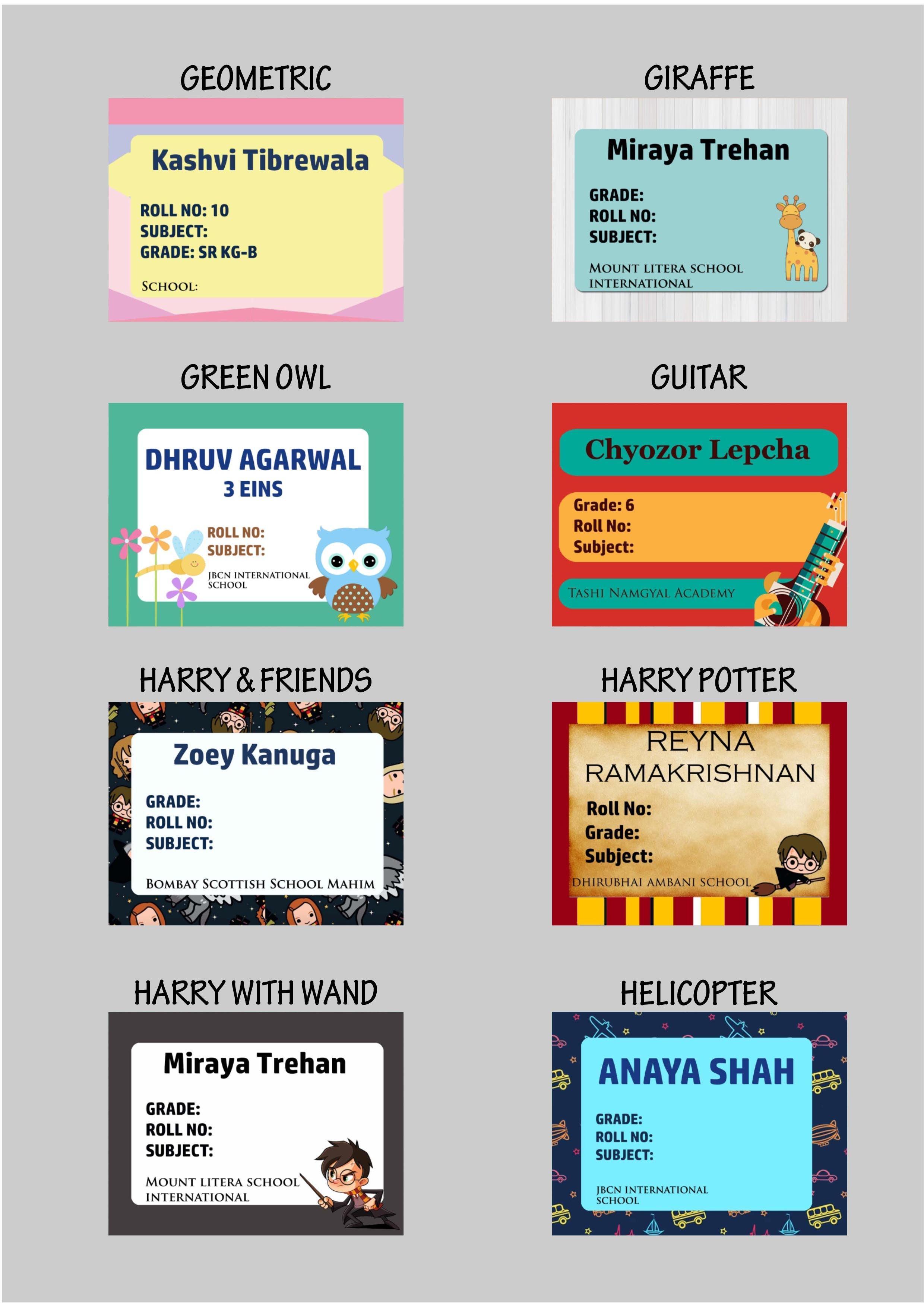 Personalised Book Labels & Stickers - Set of 20 Chatterbox Labels