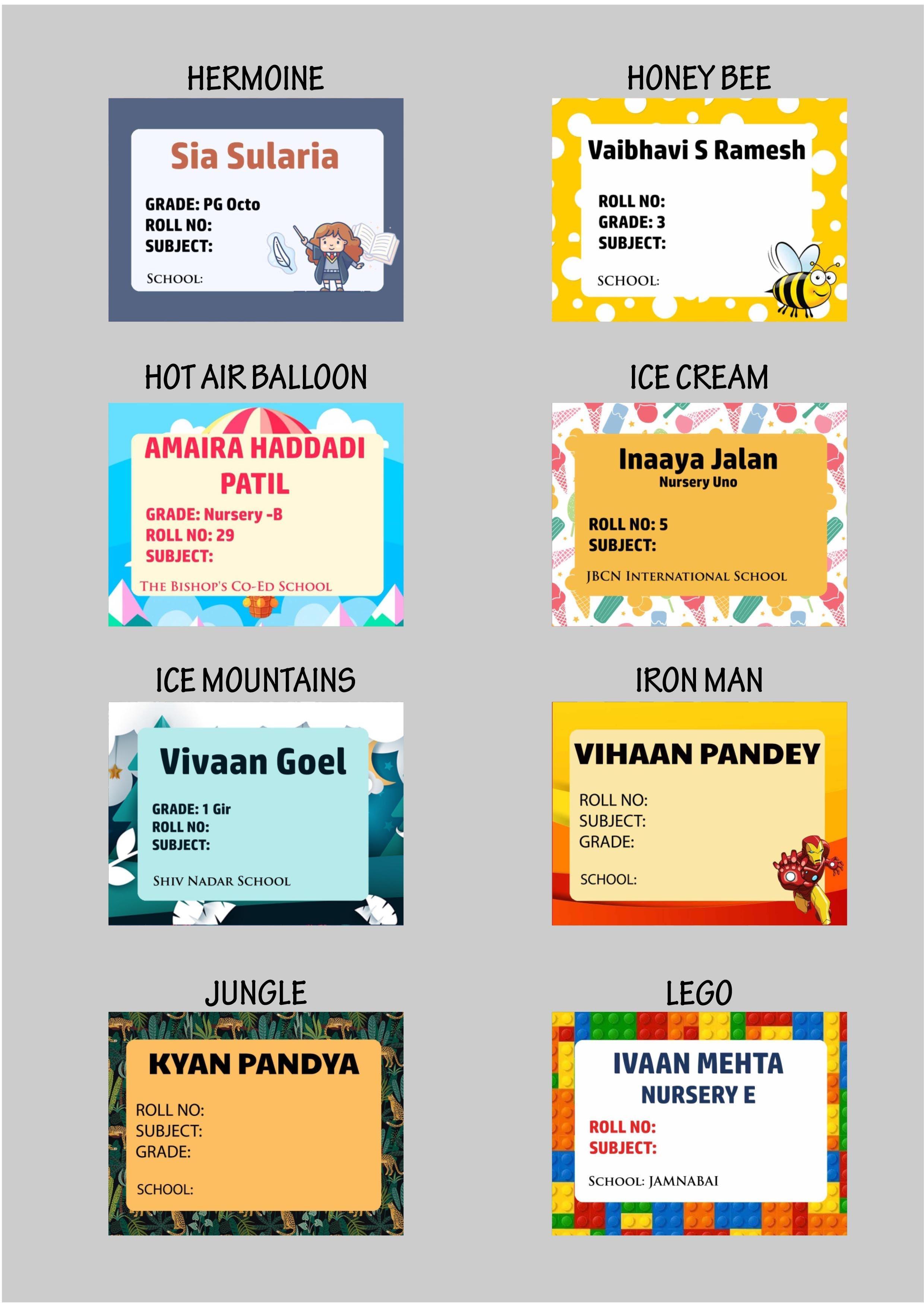 Personalised Book Labels & Stickers - Set of 20 Chatterbox Labels