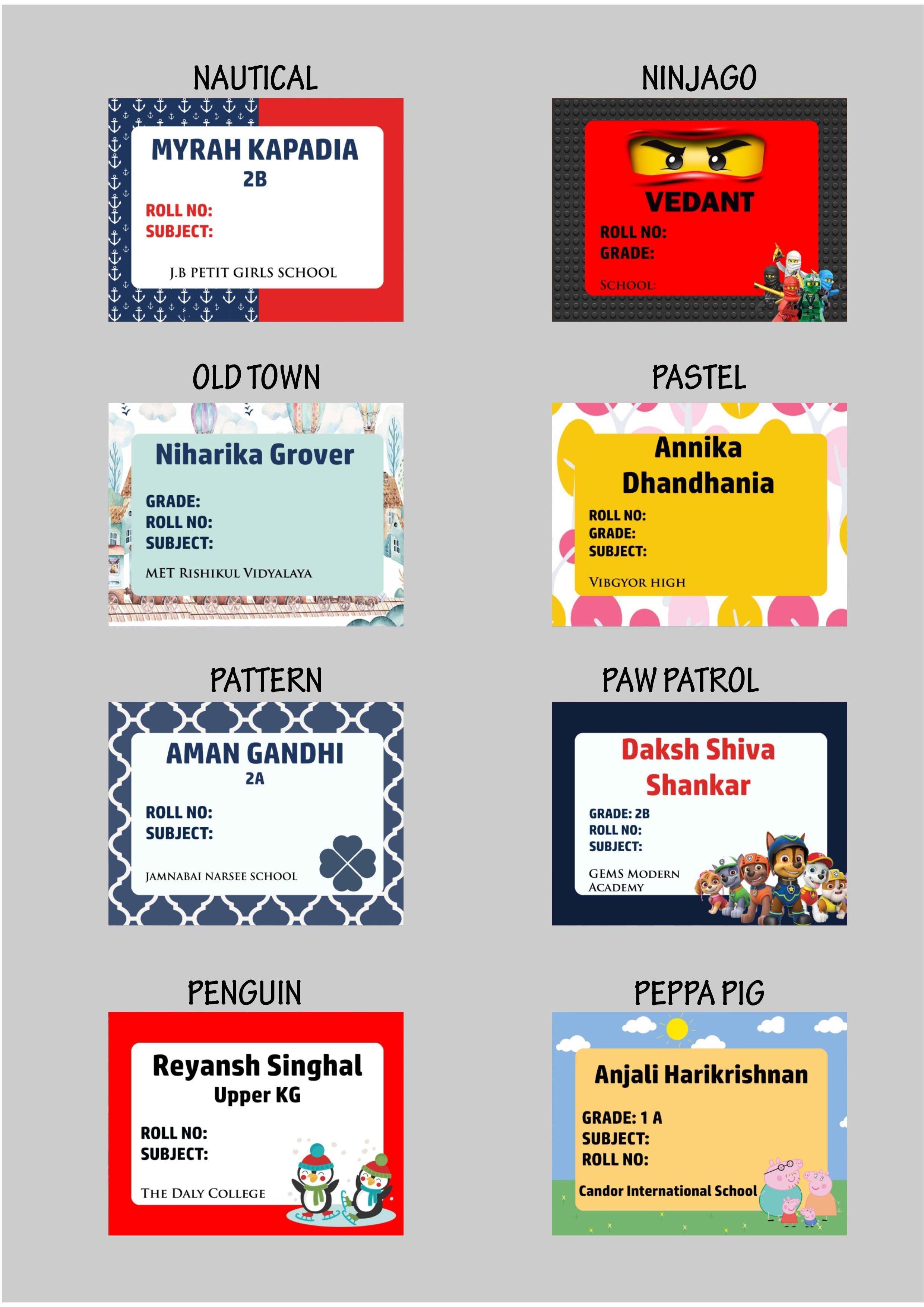 Personalised Book Labels & Stickers - Set of 20 Chatterbox Labels