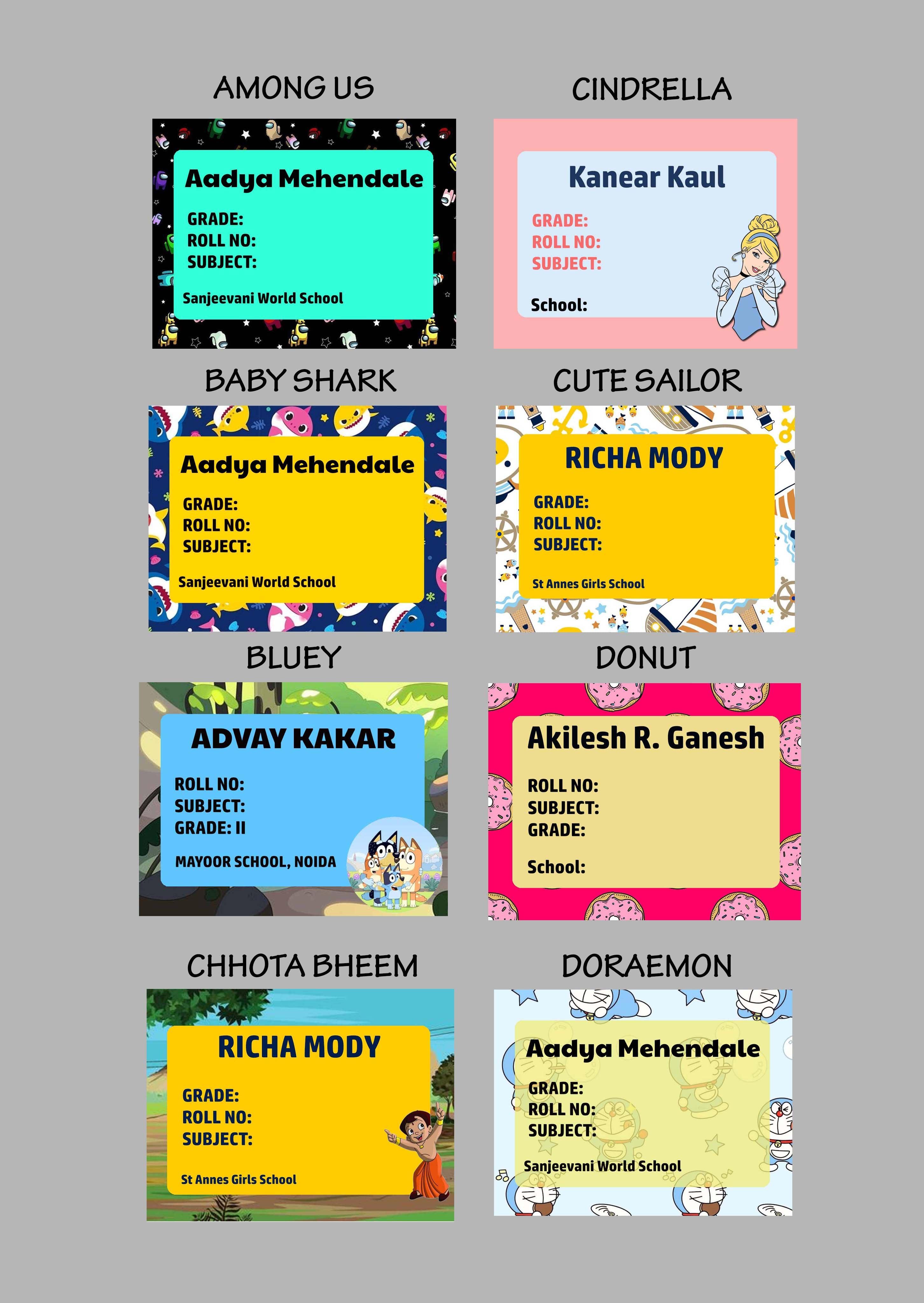 Book Labels & Stickers - Set of 20