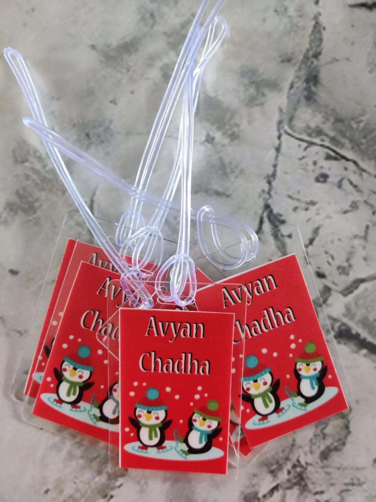 Bag Tags Penguin Design - Set of 5 Chatterbox Labels