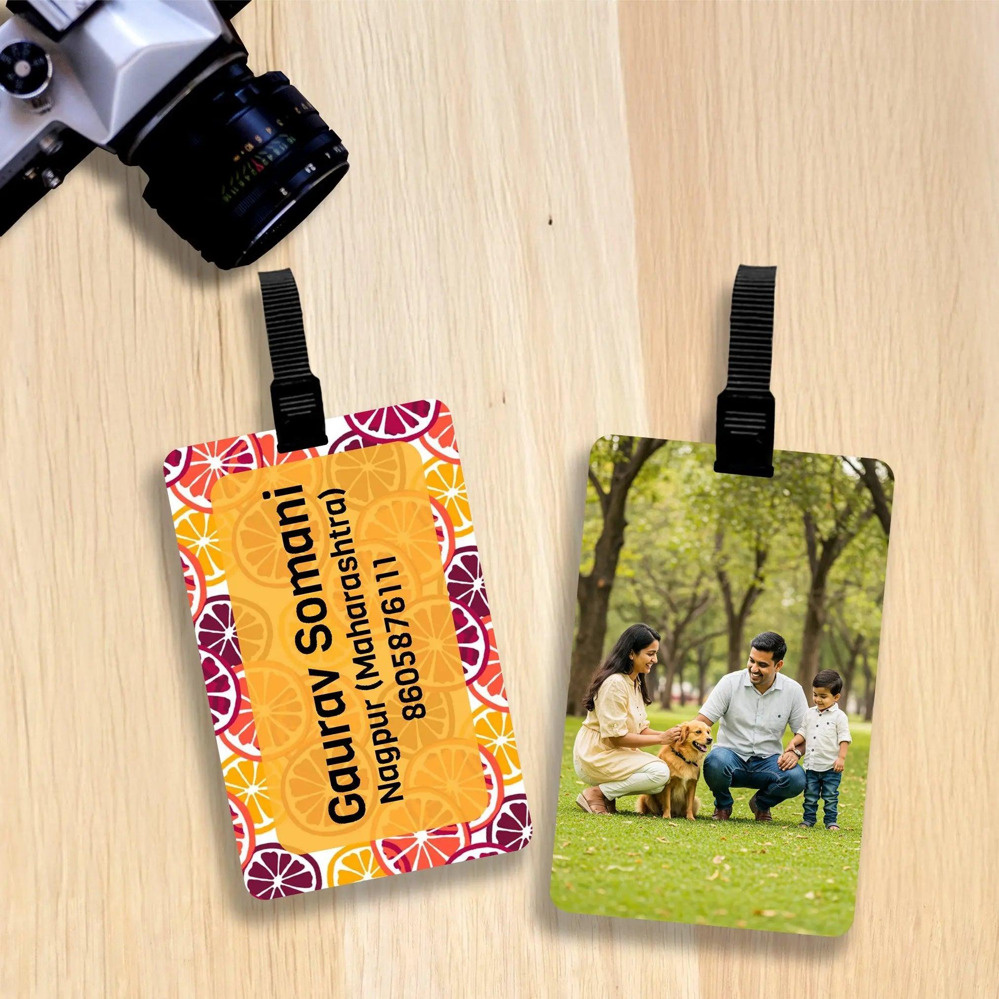 Custom Luggage Tags with Photo and Name - Set of 5 Chatterbox Labels