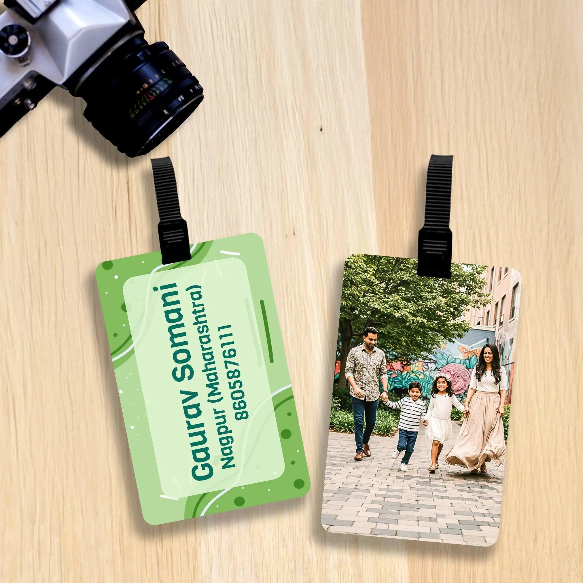 Custom Luggage Tags with Photo and Name - Set of 5 Chatterbox Labels