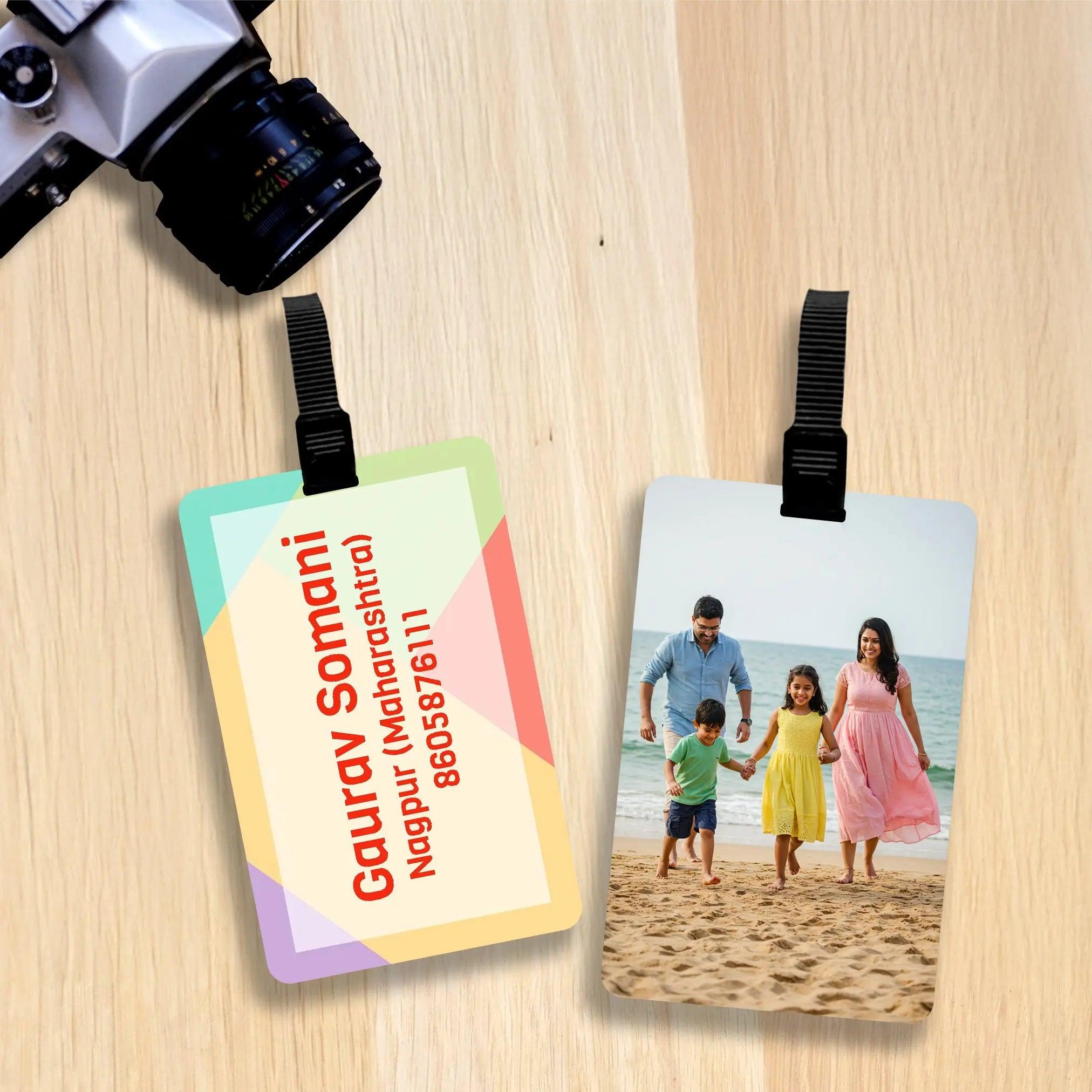 Custom Luggage Tags with Photo and Name - Set of 5 Chatterbox Labels