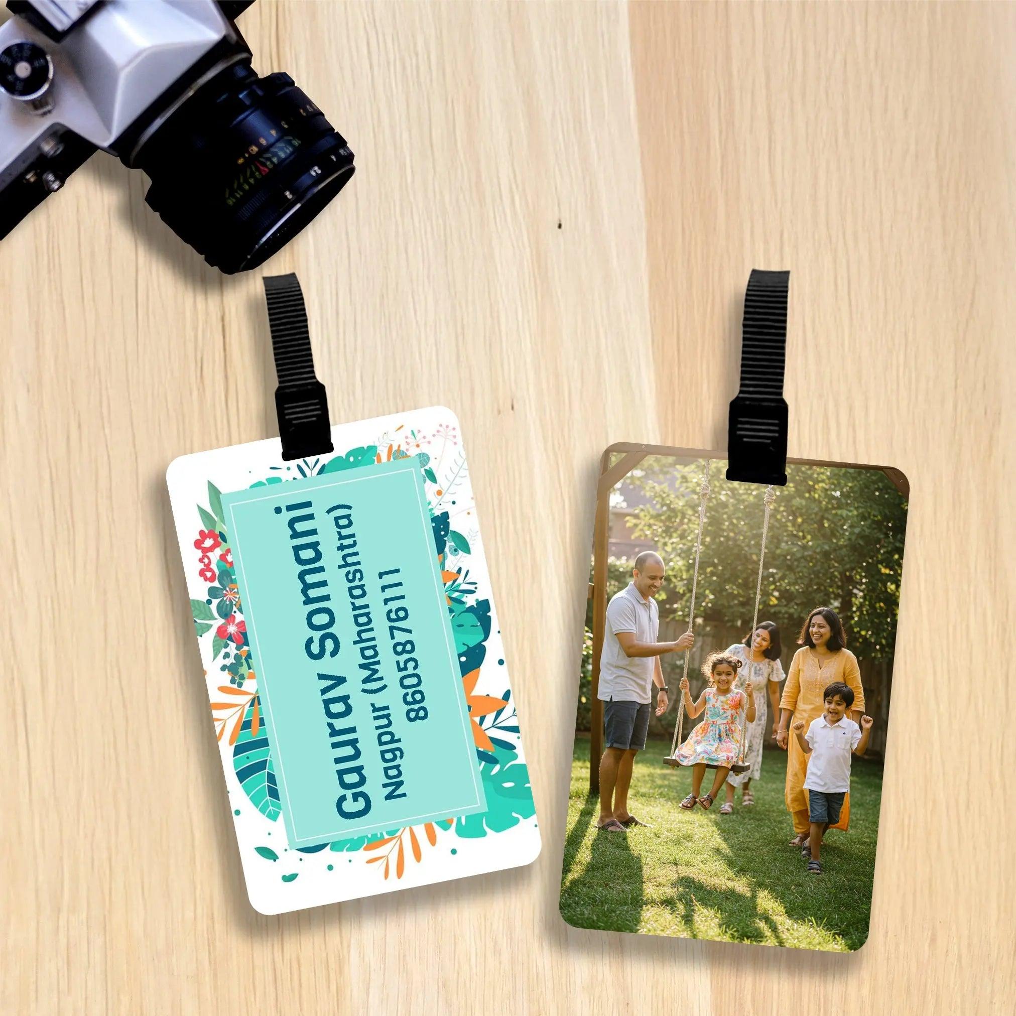 Custom Luggage Tags with Photo and Name - Set of 5 Chatterbox Labels