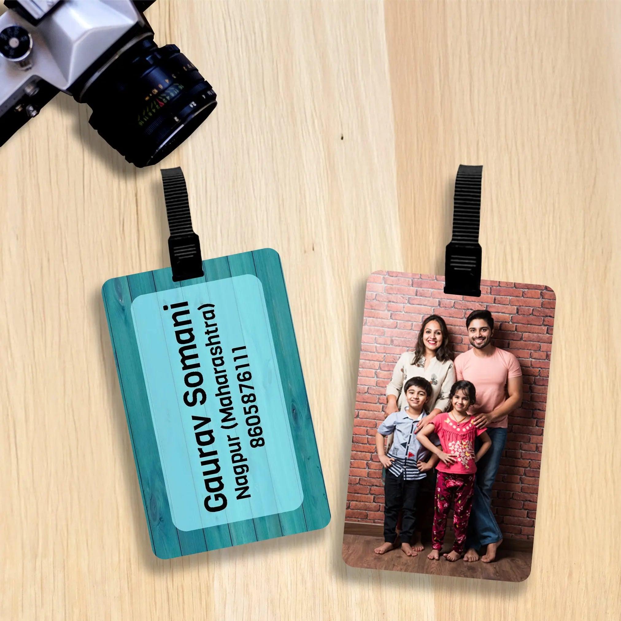 Custom Luggage Tags with Photo and Name - Set of 5 Chatterbox Labels