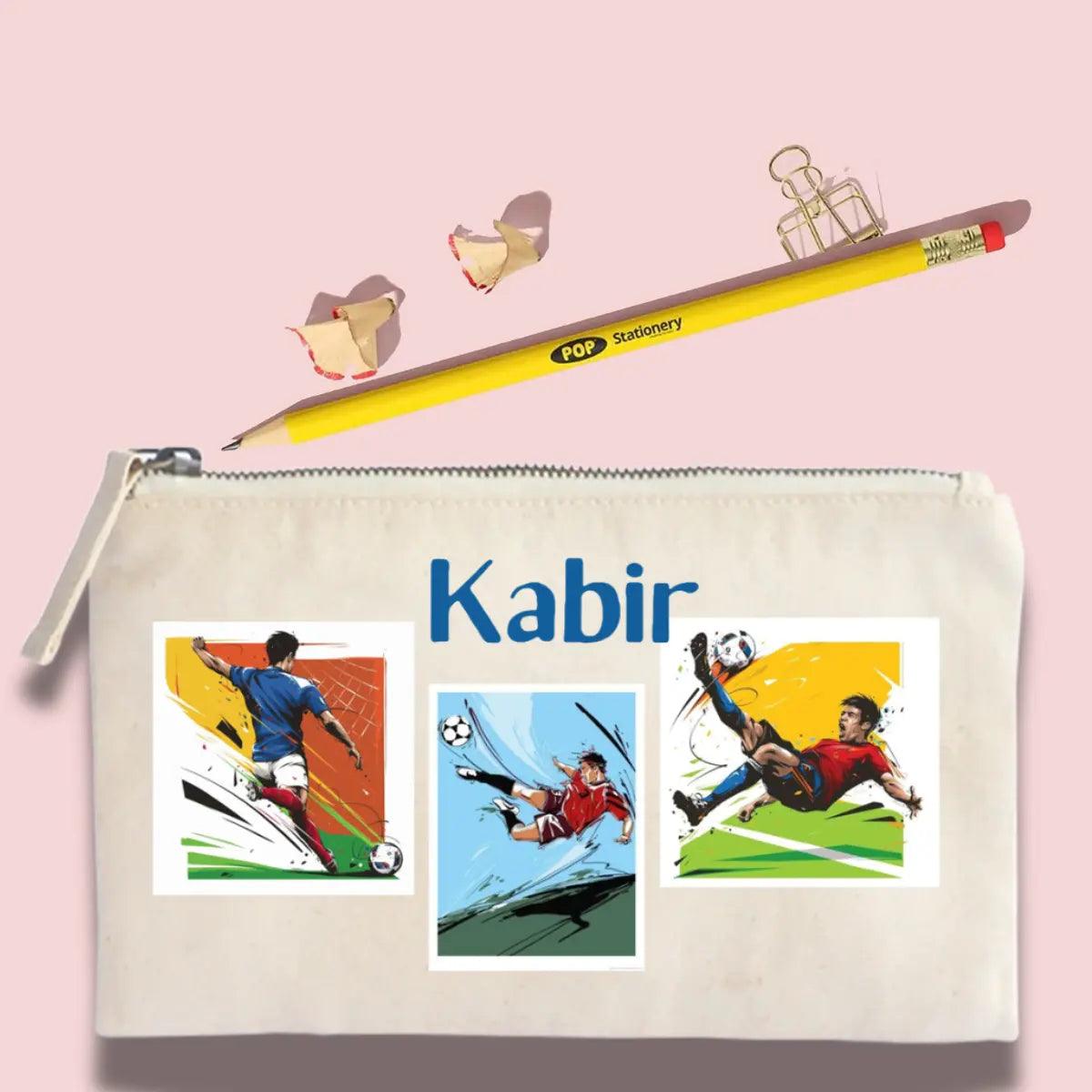 Custom Pencil Pouch - Soccer Star Theme Chatterbox Labels