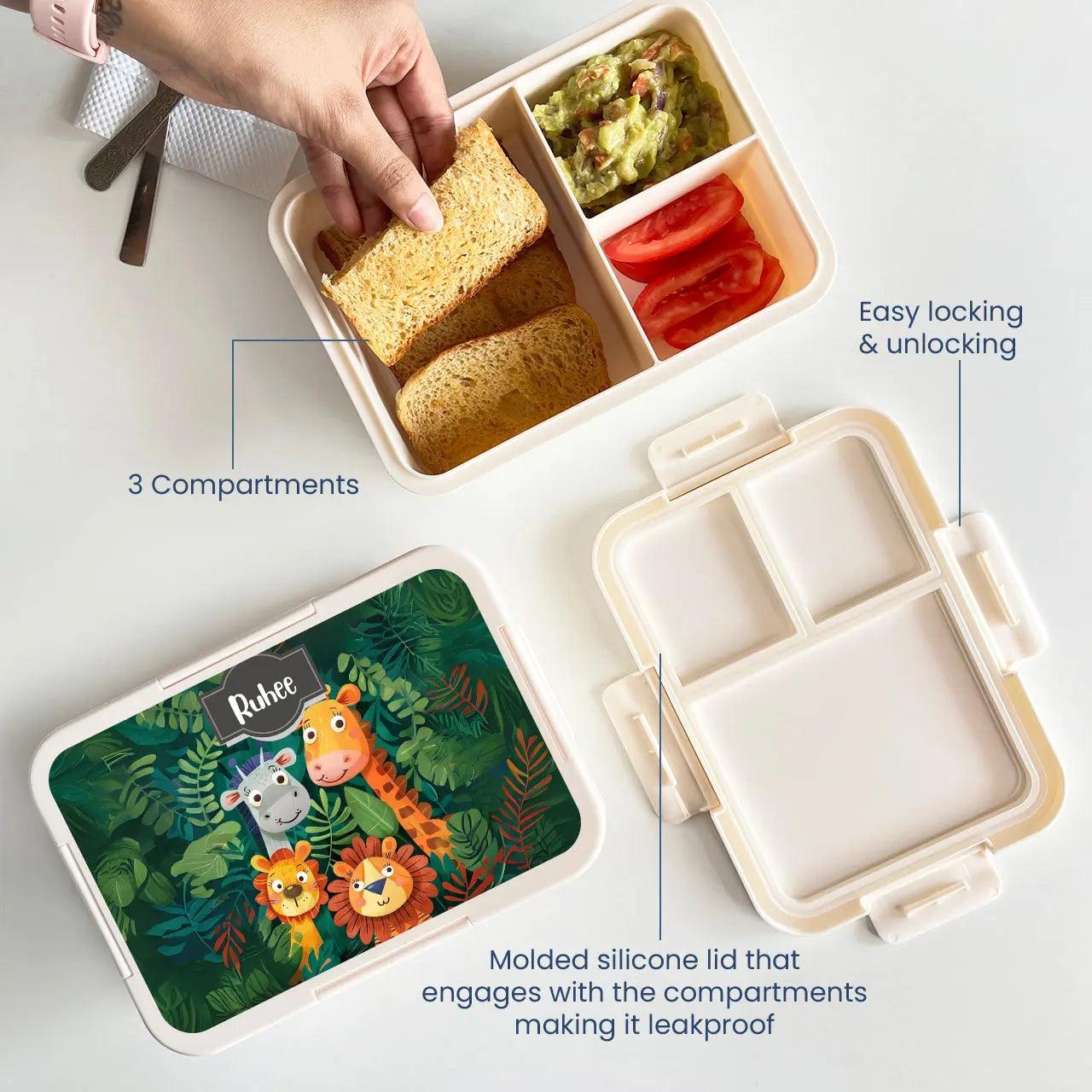 Custom Snack Box & Lunch Box for kids - Jungle Safari Theme