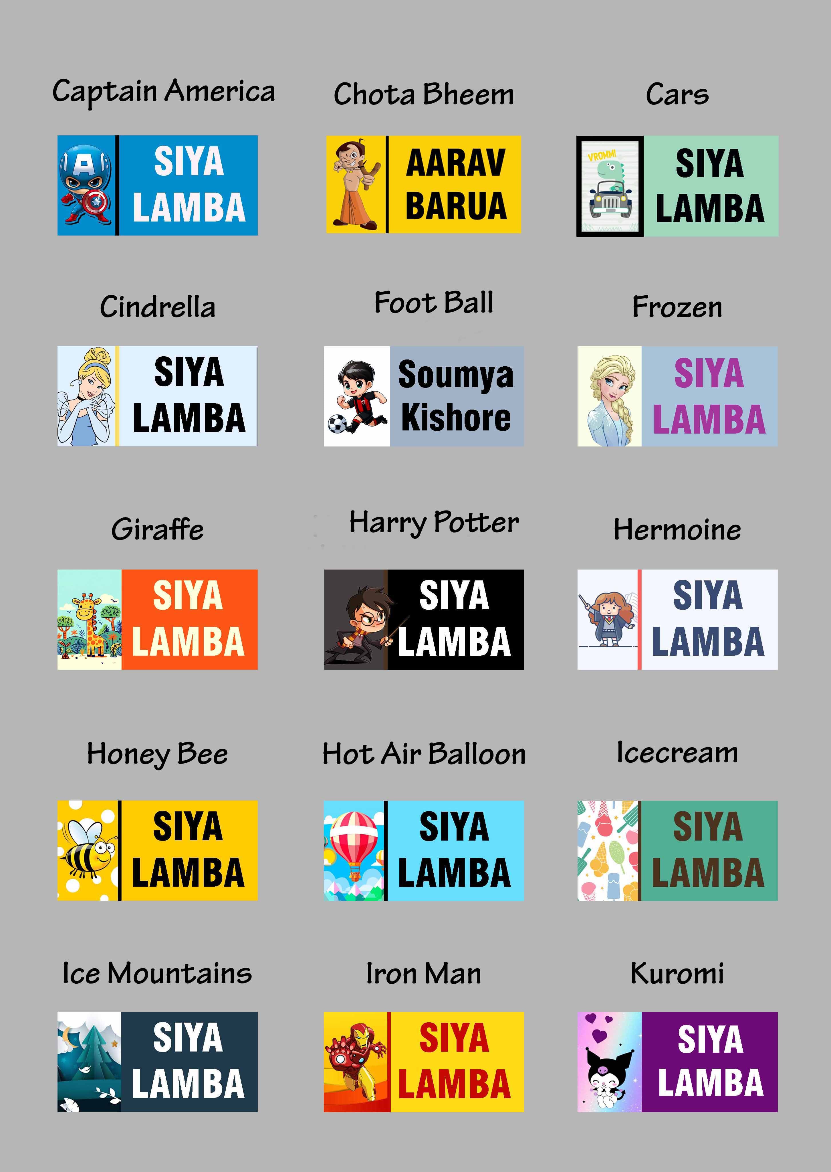 Waterproof Design Labels - Set of 50