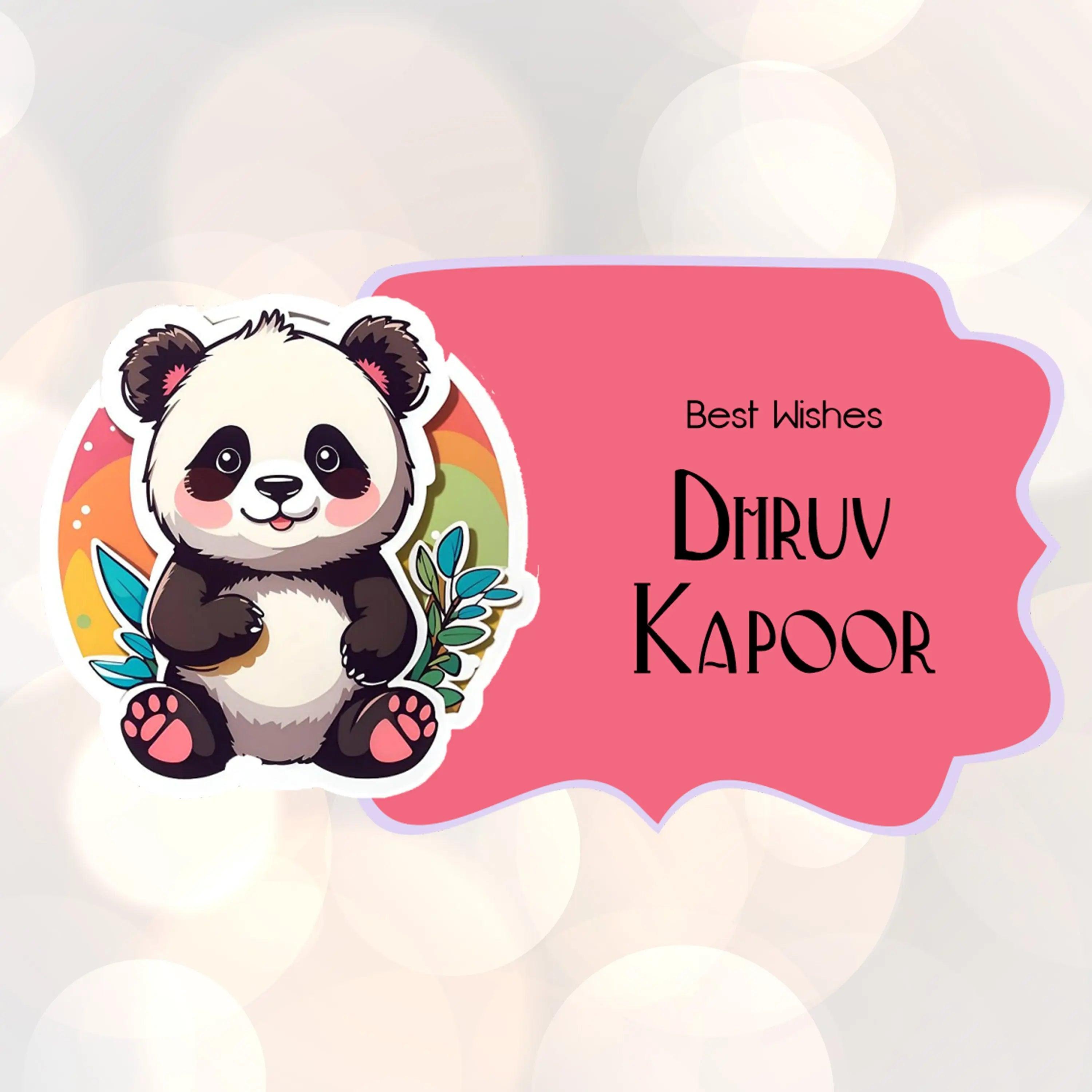 Die-Cut Gift Tags/Gift Labels - Panda Love Design