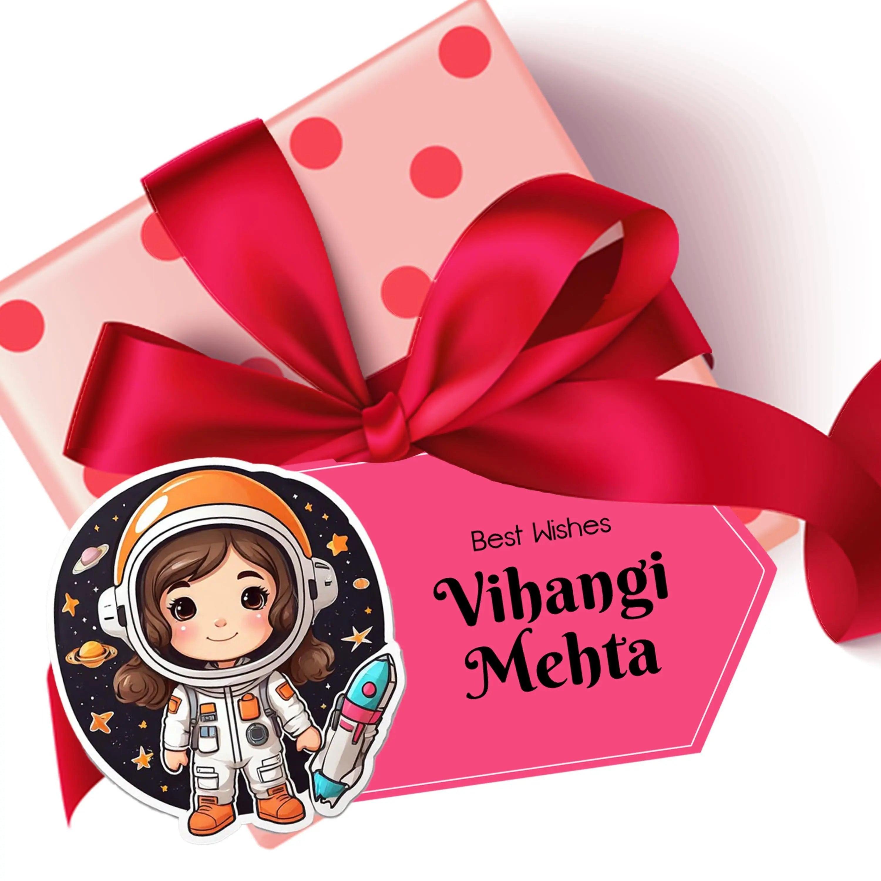 Die-Cut Gift Tags/Gift Labels - Galaxy Girl