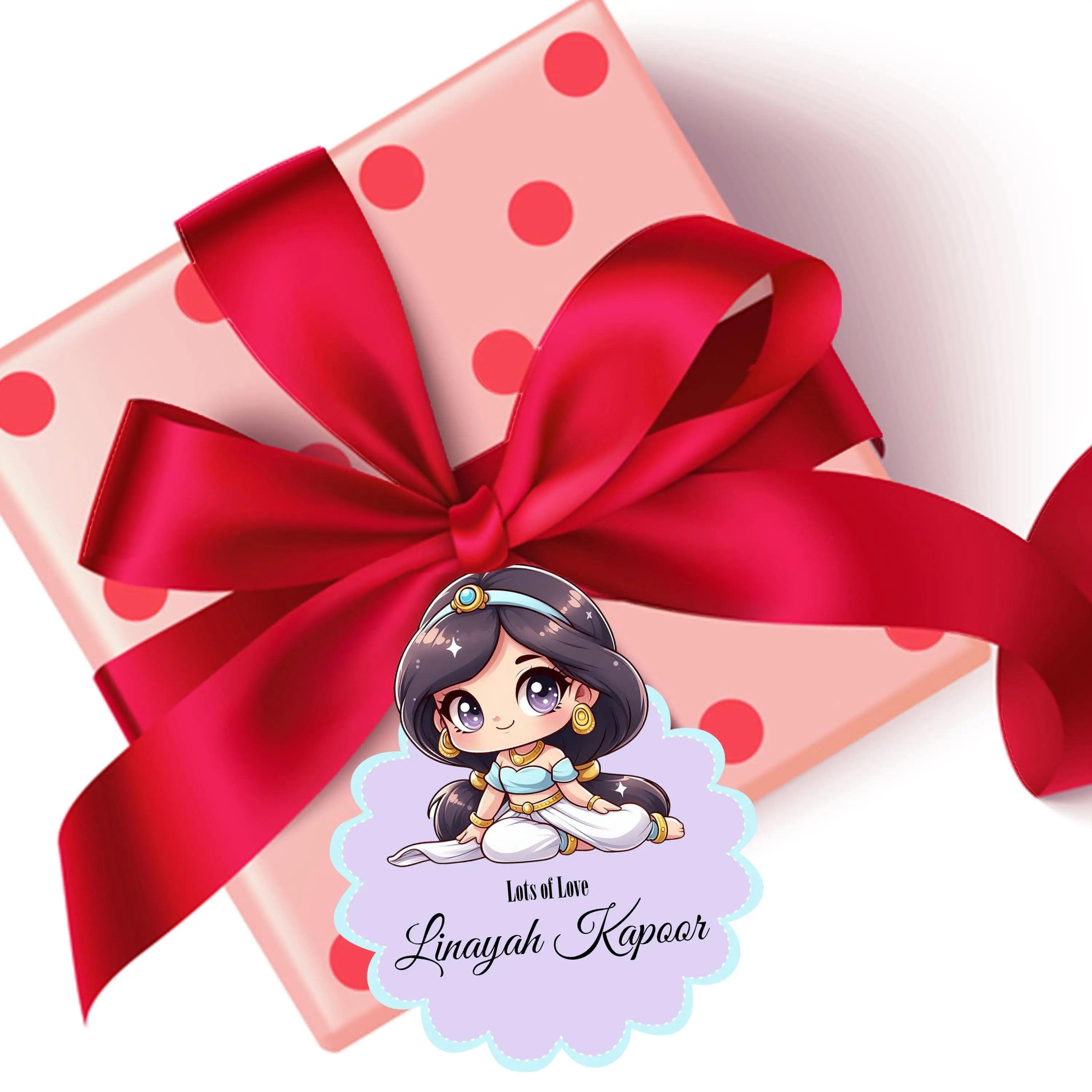 Die-Cut Gift Tags/Gift Labels - Princess Jasmine