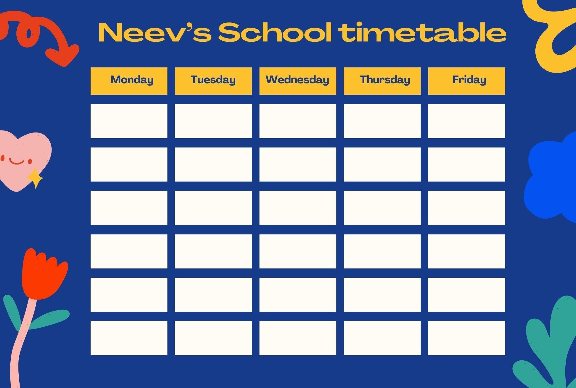 Erasable Magnetic Time Table - Chatterbox Labels