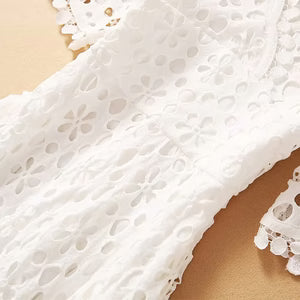 Eyelet White Coastal Dress