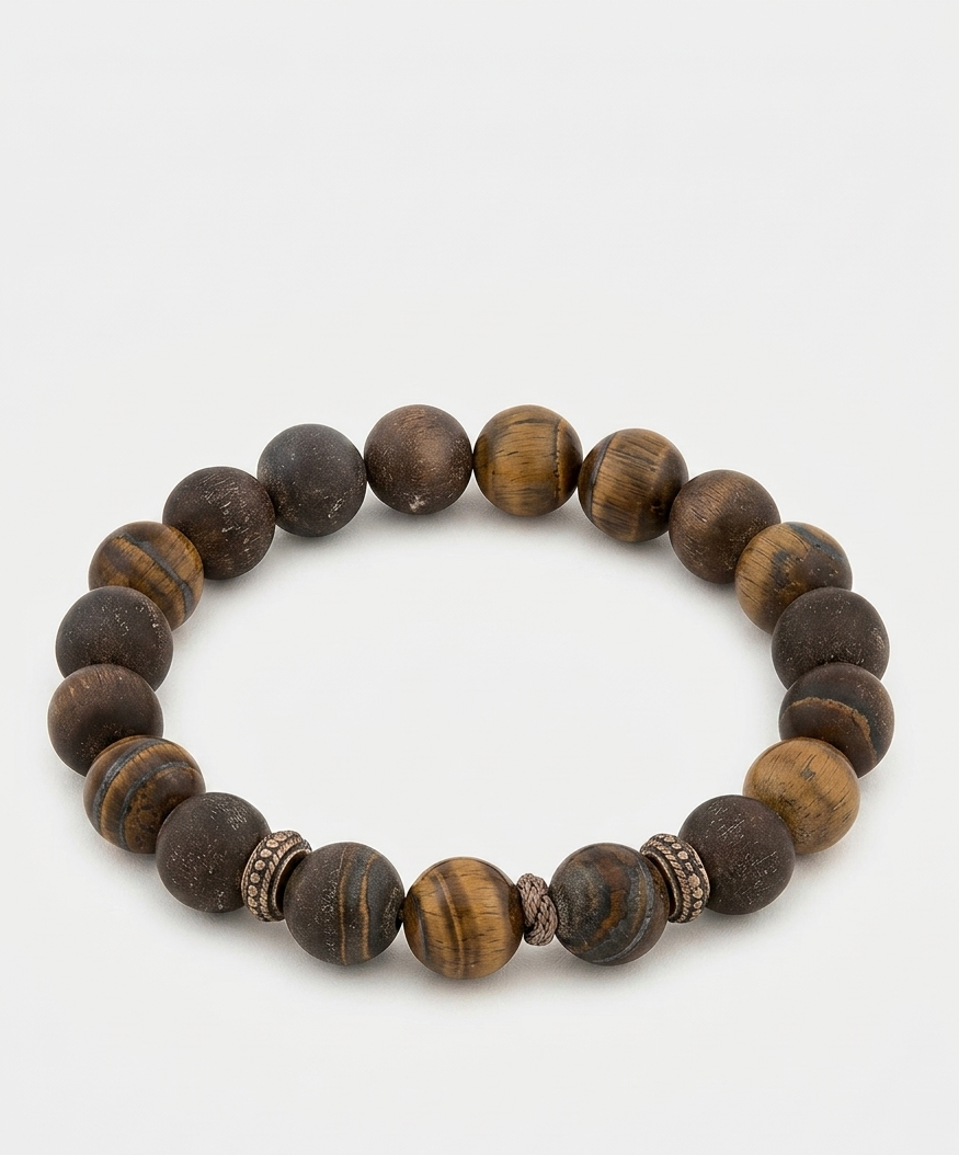 The Tiger's Eye and Lava Rock Beads