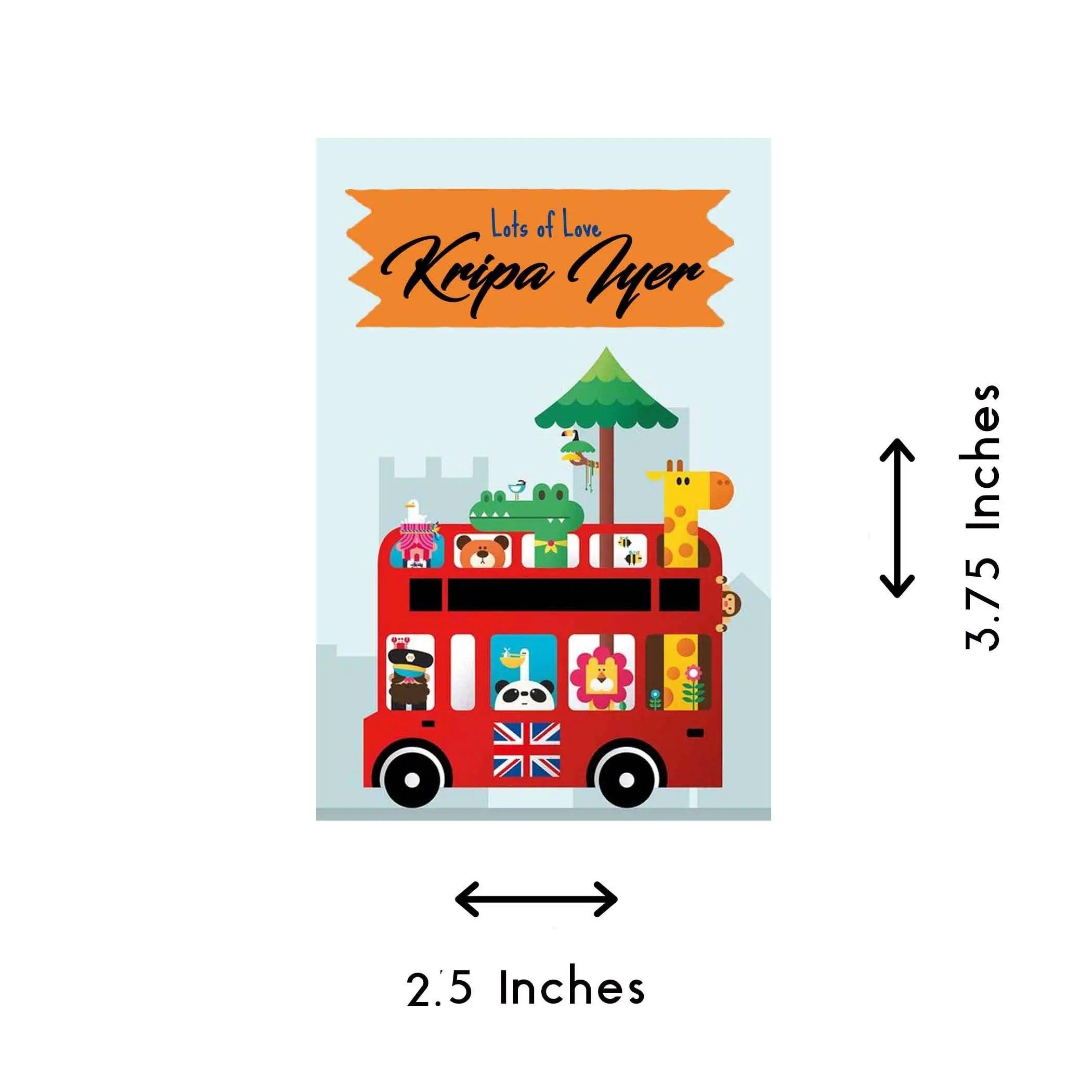 Gift tags / Gift Stickers - Big Red Adventure Chatterbox Labels