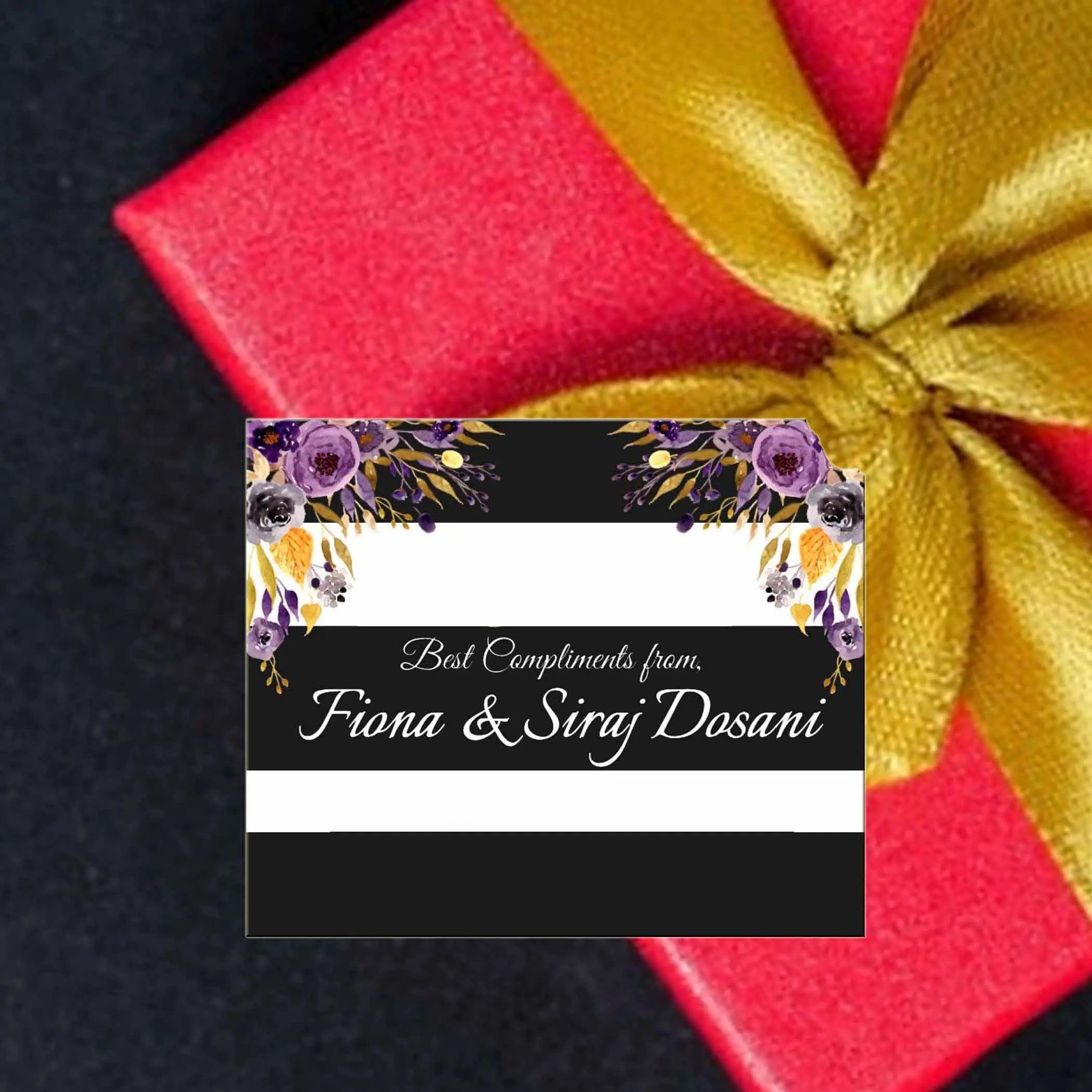Gift tags Black & White Floral - Set of 10 Chatterbox Labels