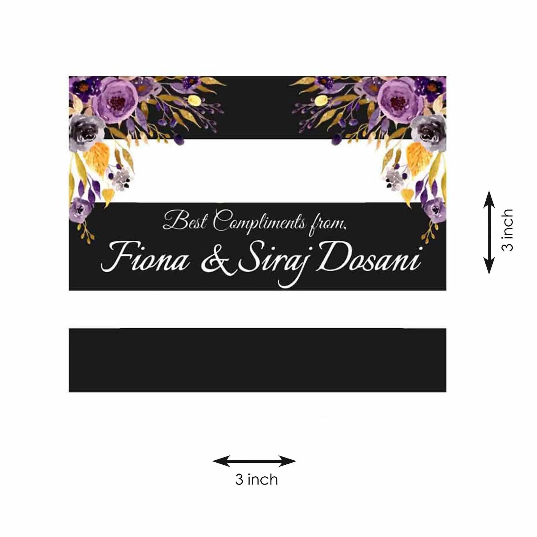 Gift tags Black & White Floral - Set of 10 Chatterbox Labels