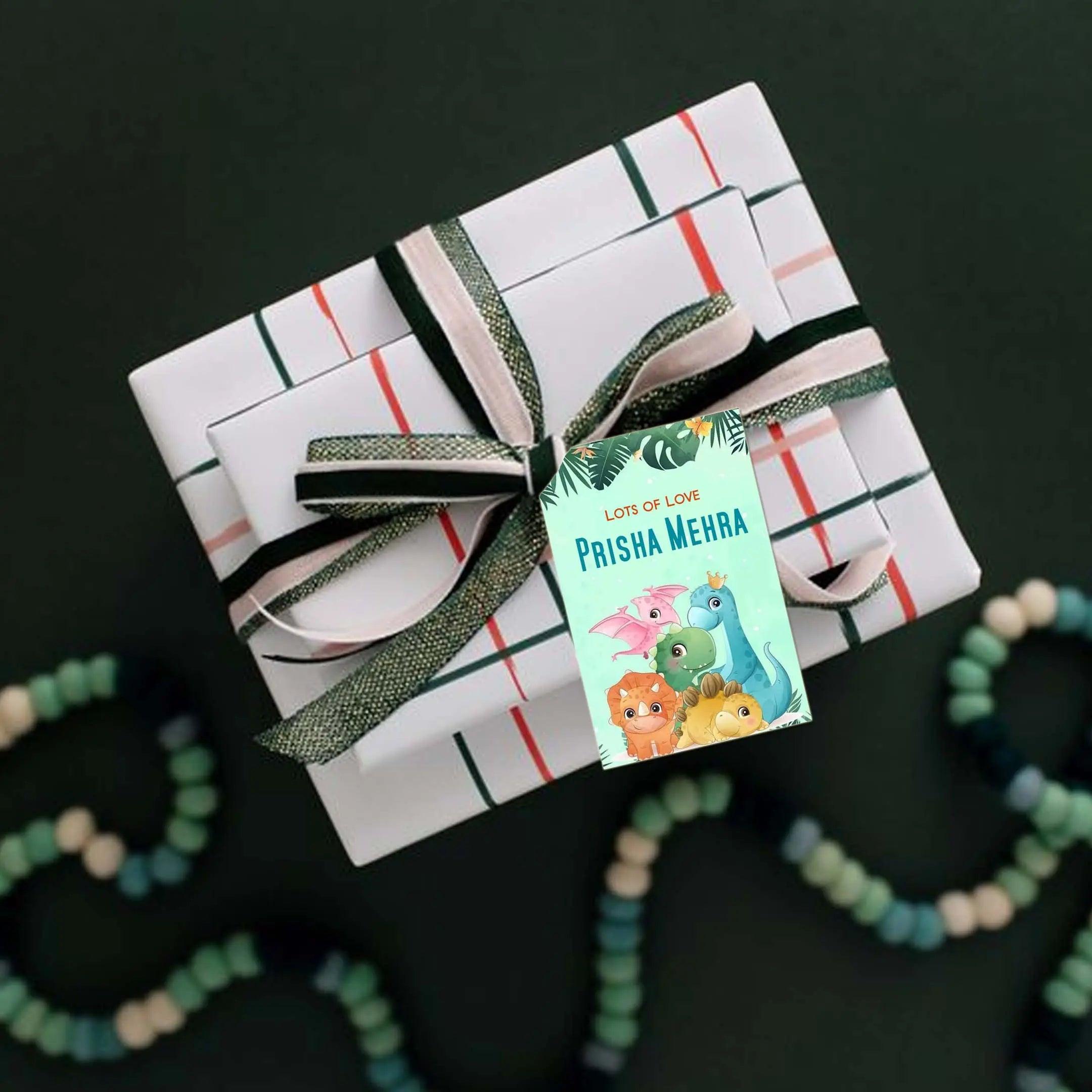 Gift tags / Gift Stickers -  Dino Party theme Chatterbox Labels