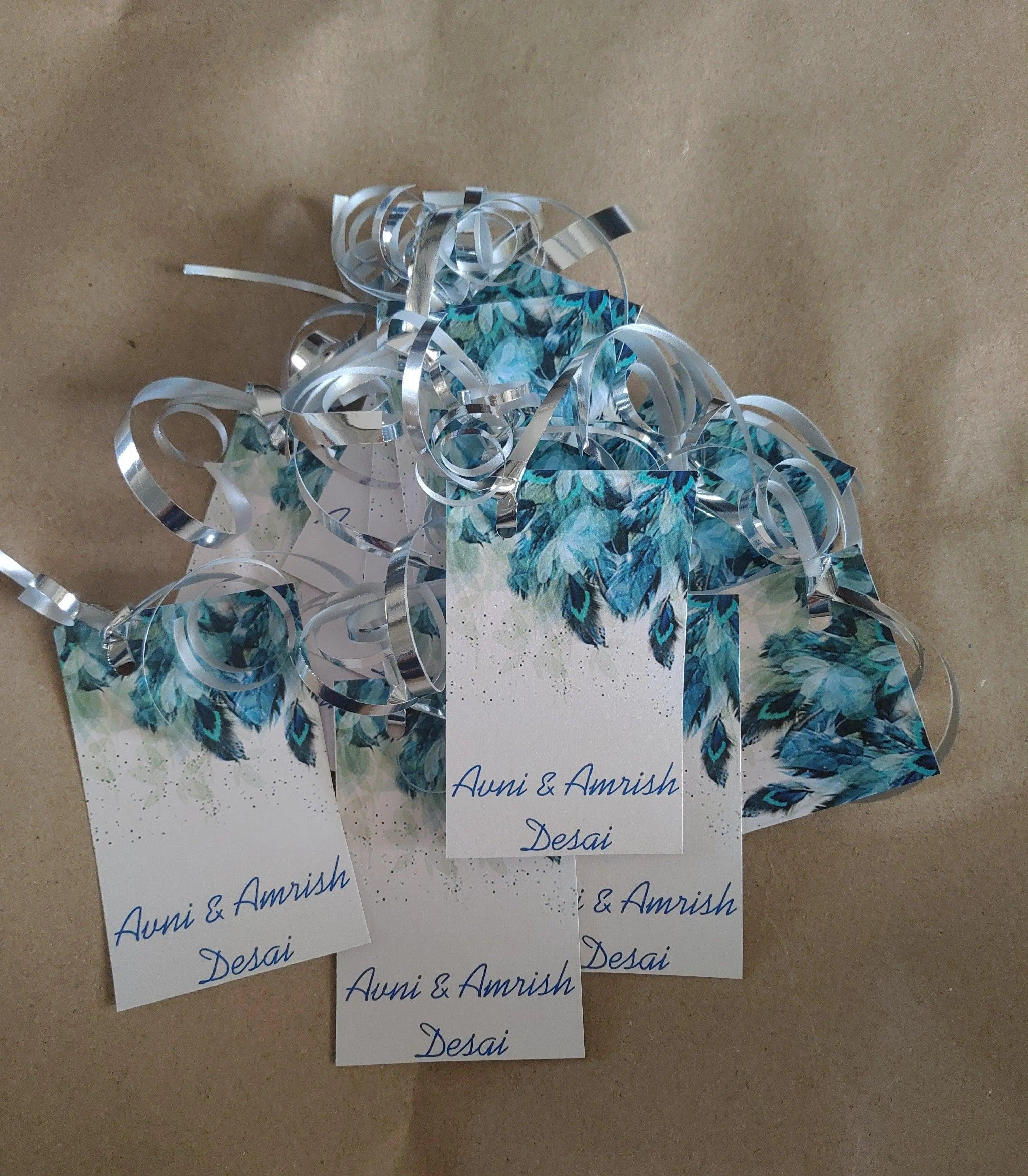 Gift tags Peacock Feathers - Set of 10 Chatterbox Labels