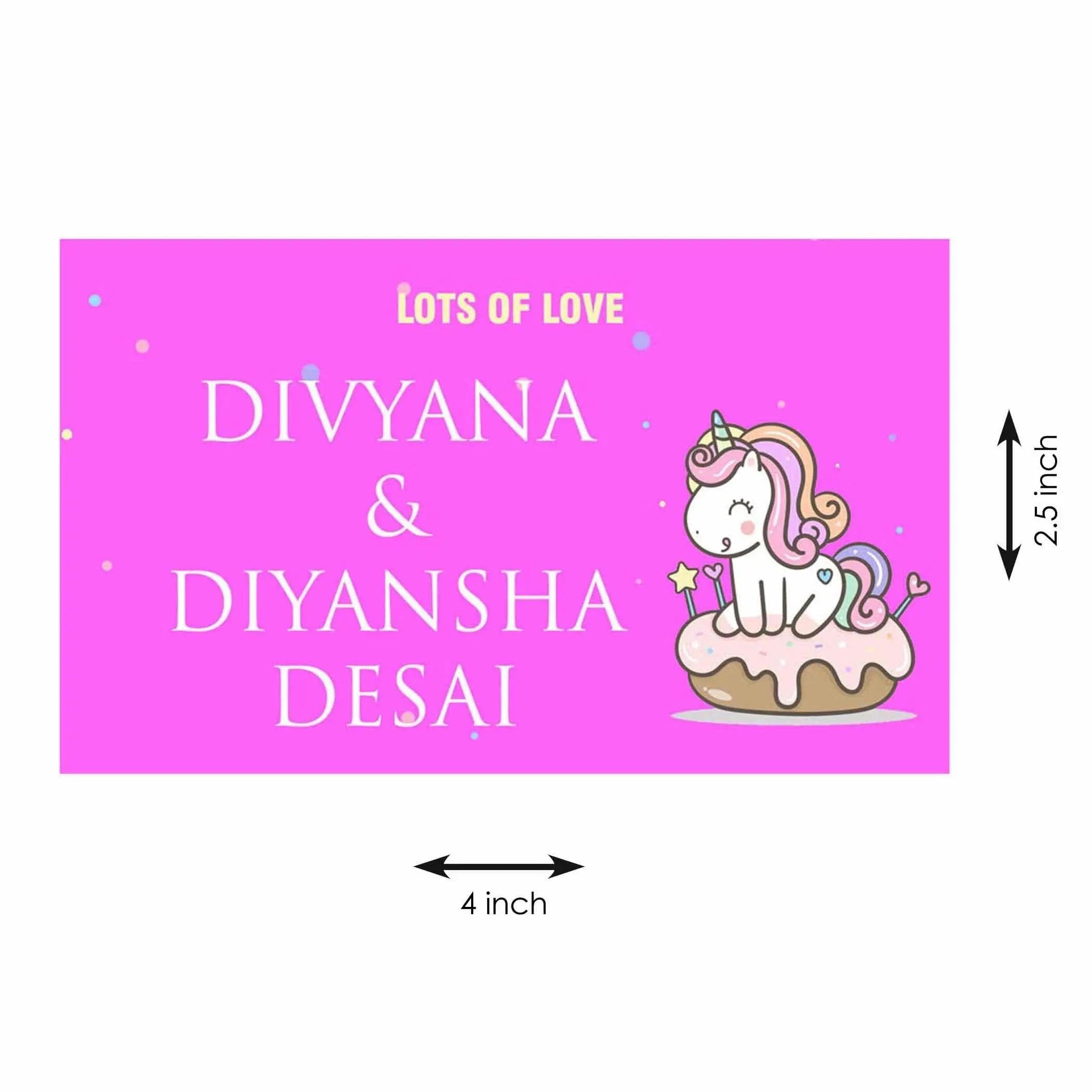 Gift tags Pink Unicorn - Set of 10 Chatterbox Labels