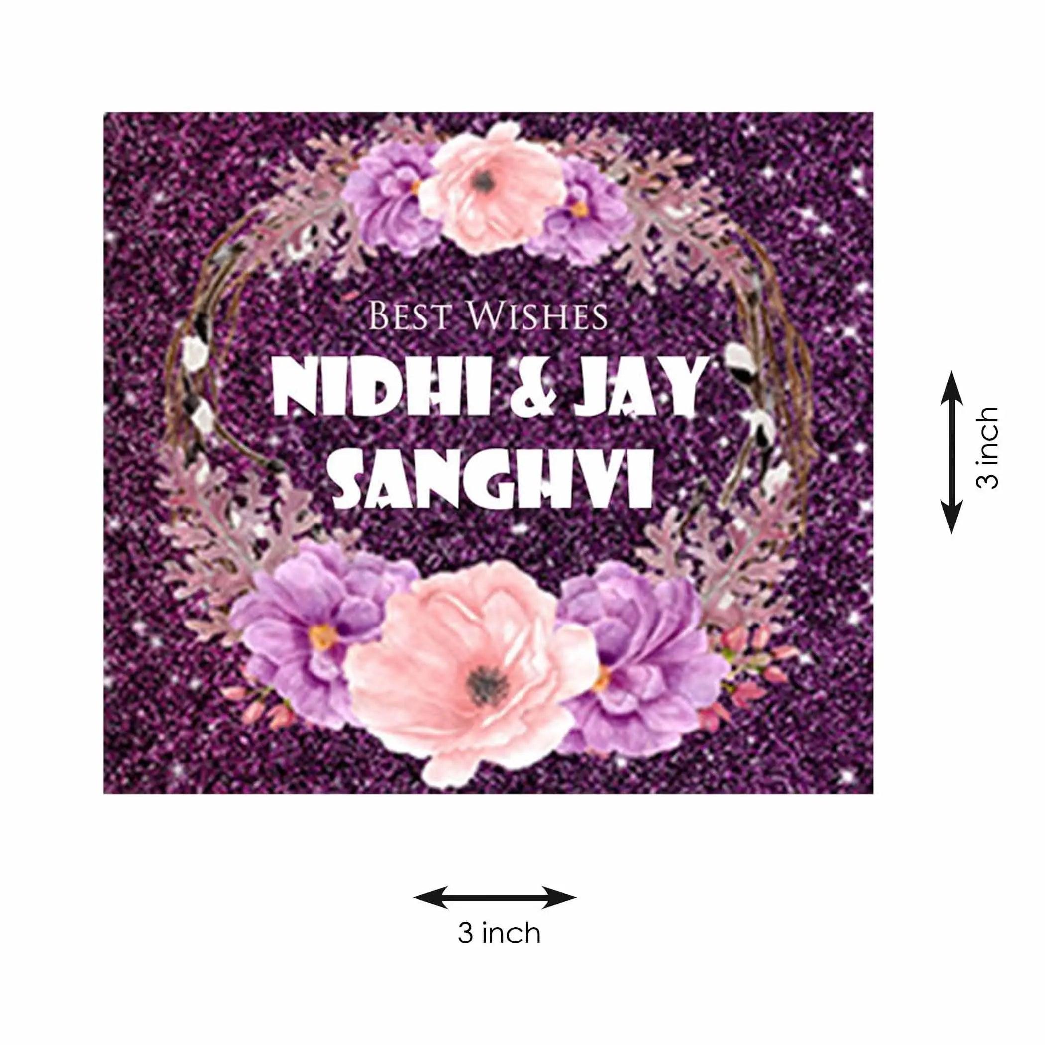 Gift tags Purple Glitter - Set of 10 Chatterbox Labels