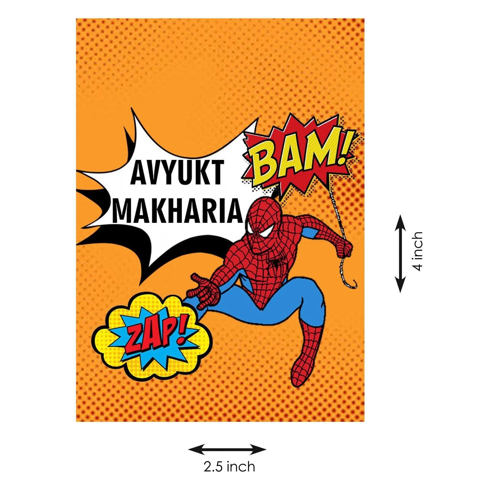 Gift tags Spiderman Retro - Set of 10 Chatterbox Labels