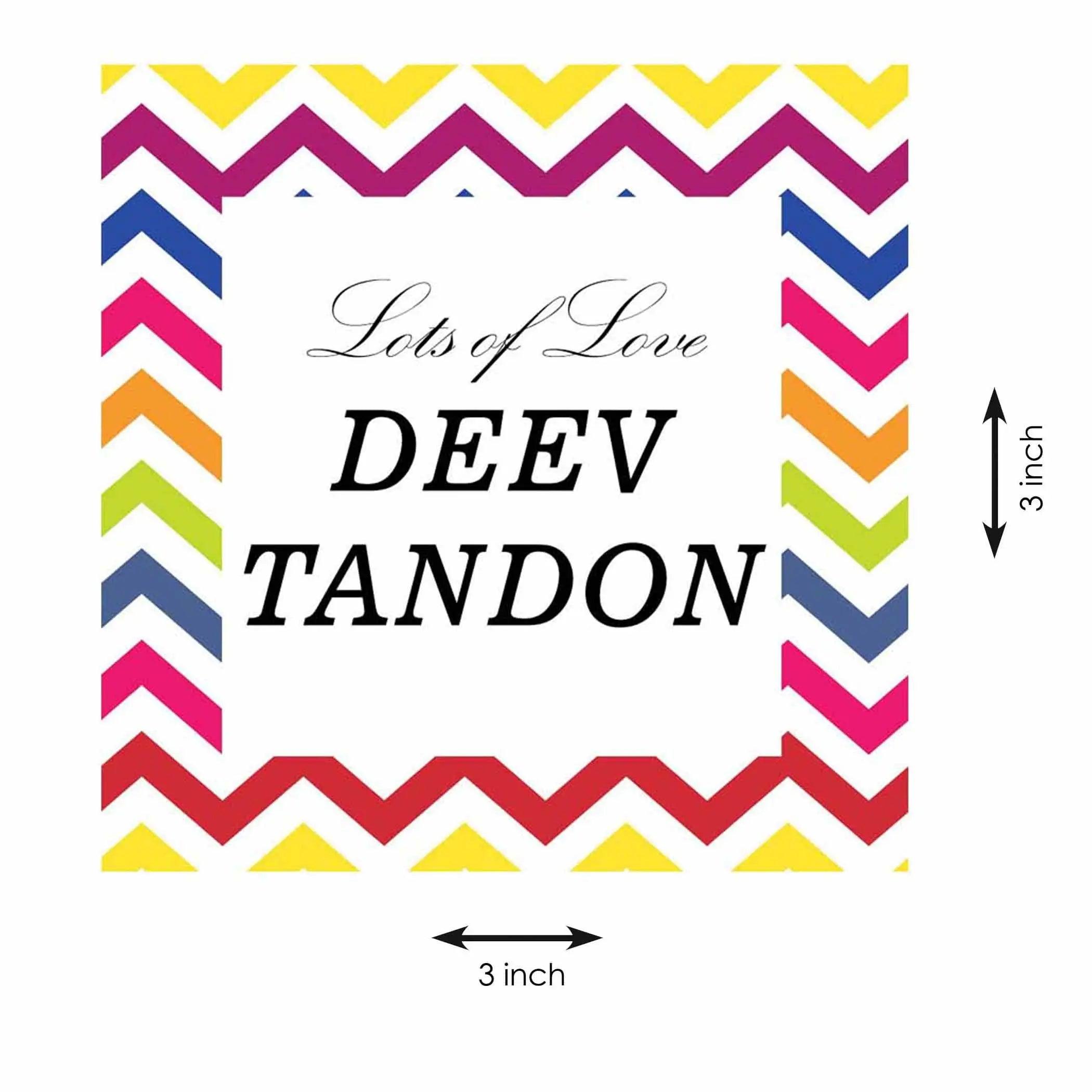 Gift tags Multi color Chevron Design - Set of 10 - Chatterbox Labels