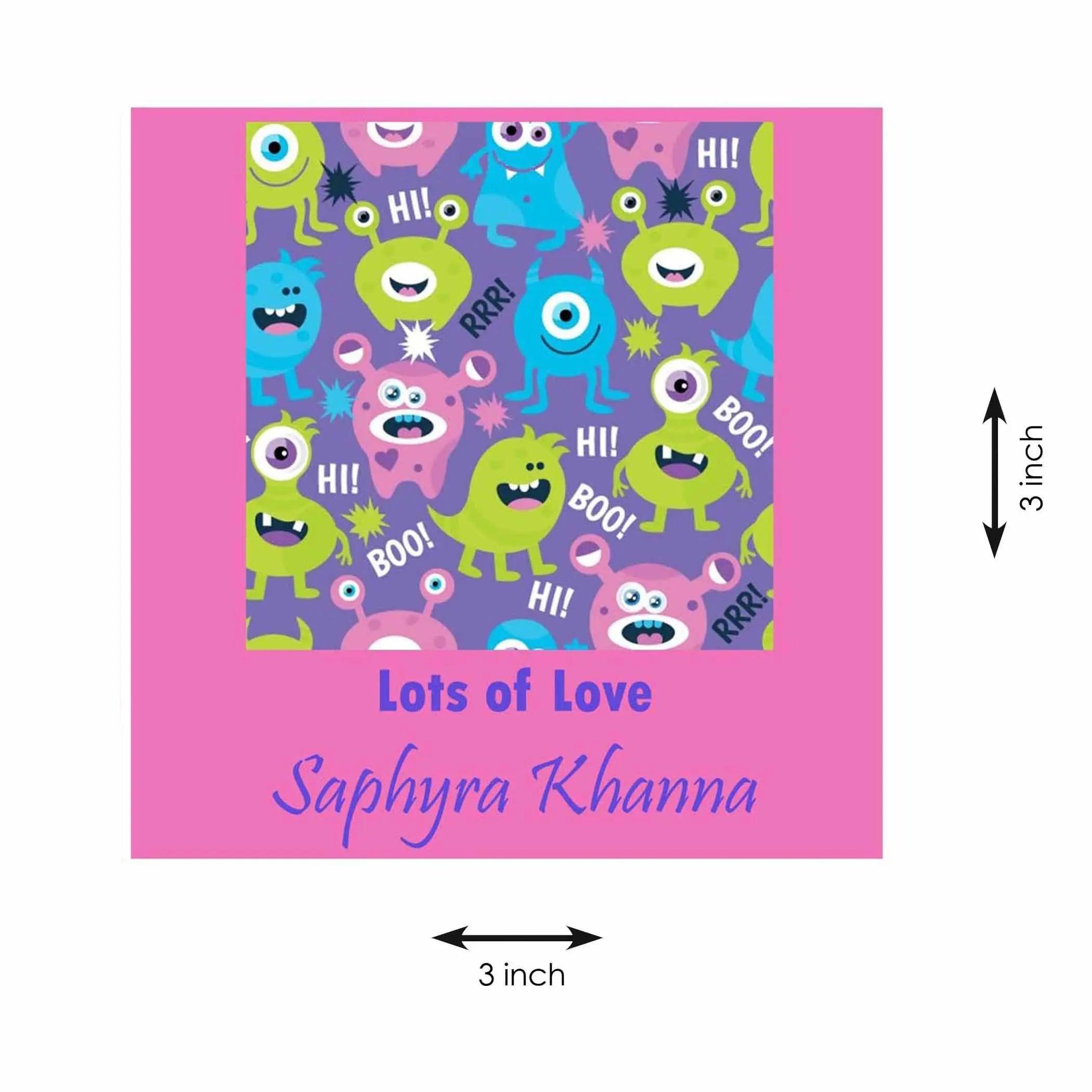 Gift tags Pink Monster - Set of 10 - Chatterbox Labels