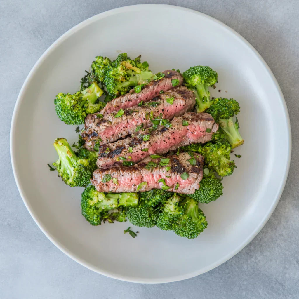 Grilled Steak with Broccoli