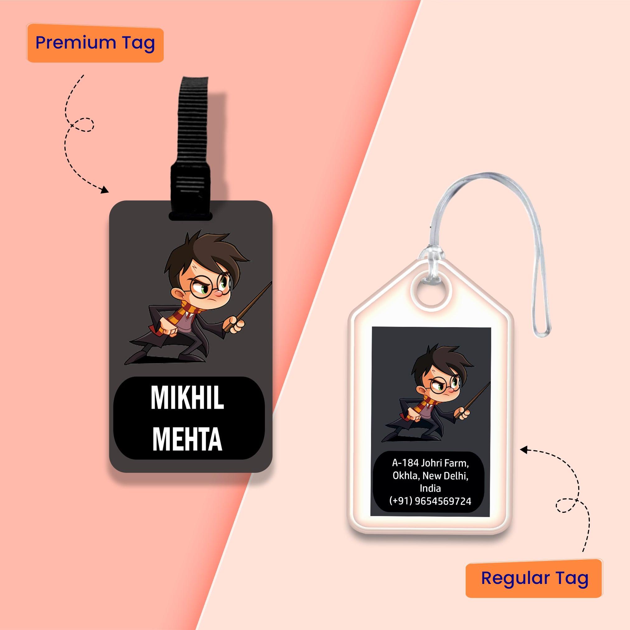 Personalized Bag Tags for Kids - Set of 5 - Harry Potter Design