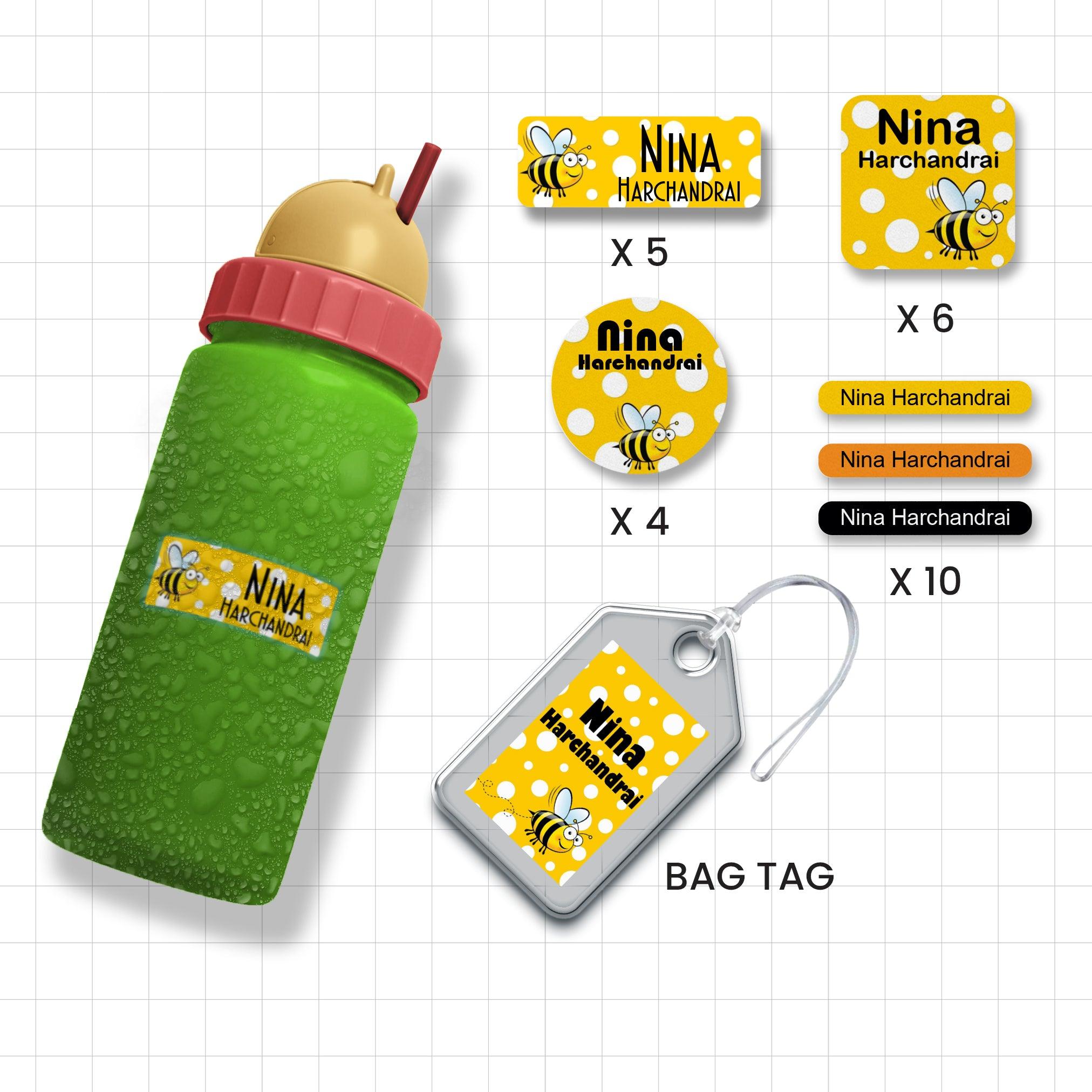 Assorted Shapes Waterproof Labels - Honey Bee Theme Chatterbox Labels