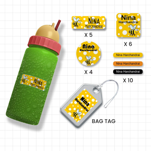 Assorted Shapes Waterproof Labels - Honey Bee Theme Chatterbox Labels