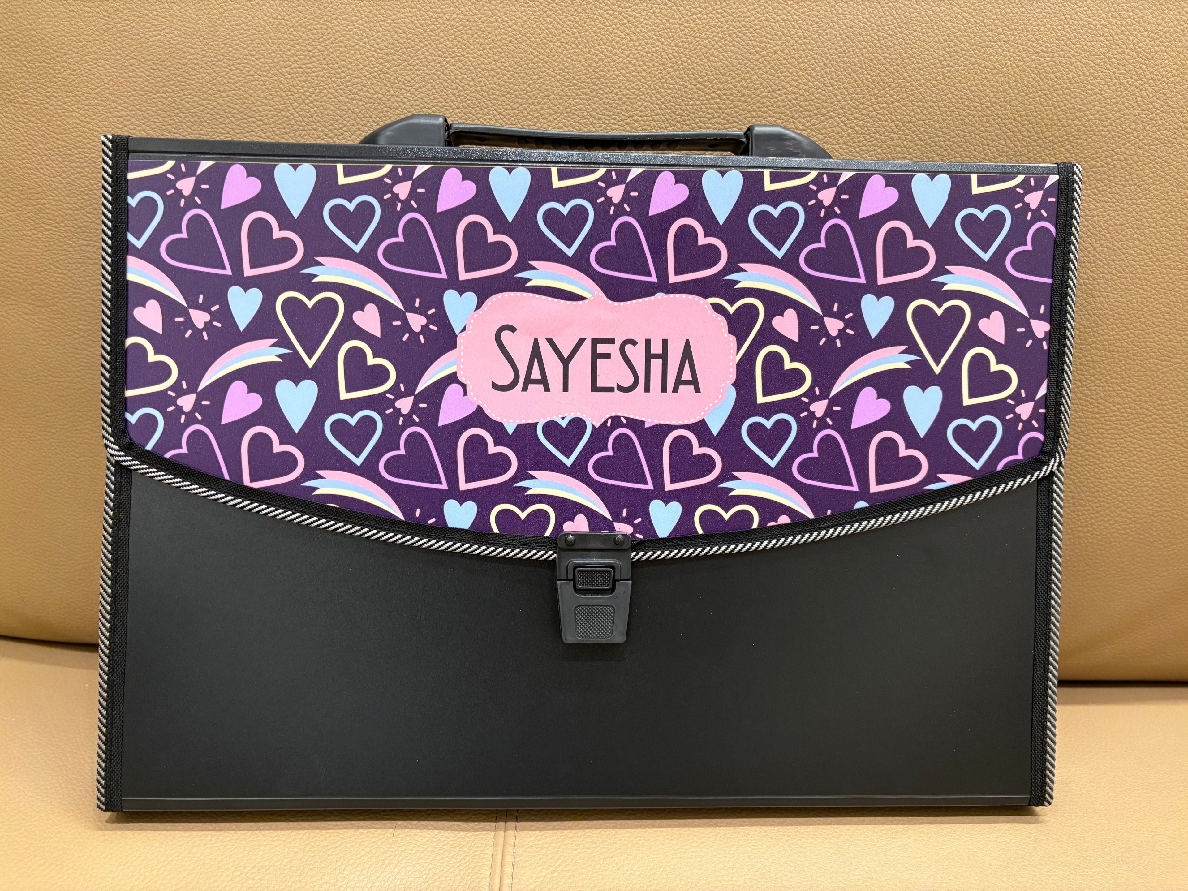 Personalized File Folders  - Tiny Hearts theme