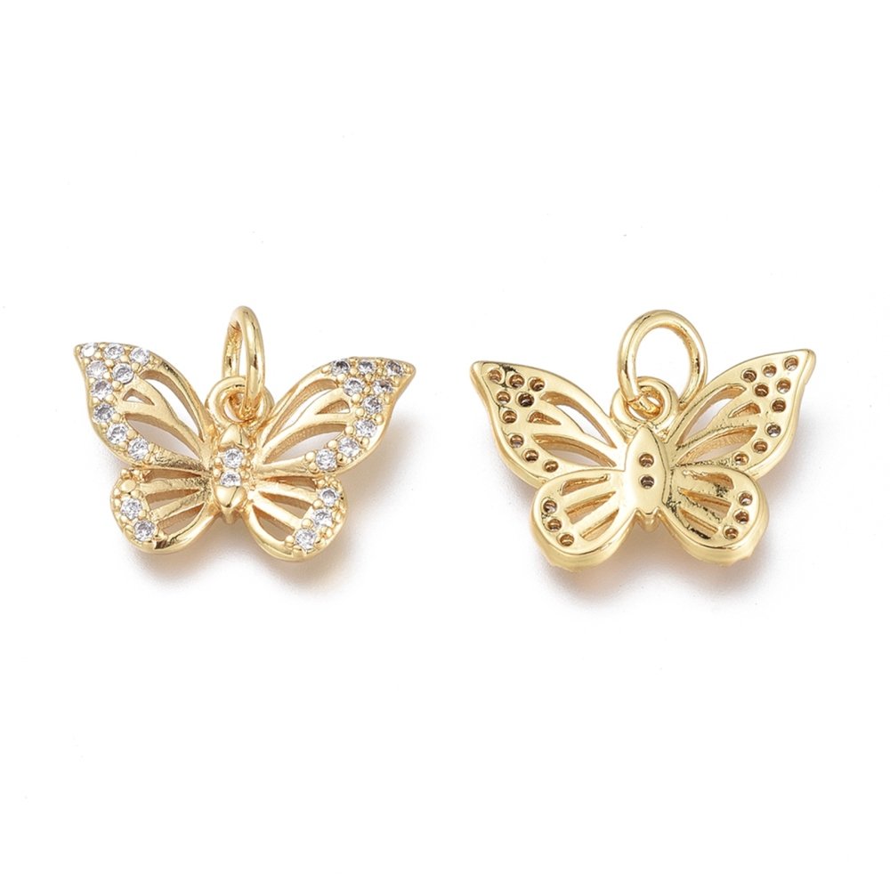 Micro CZ Butterfly Charm