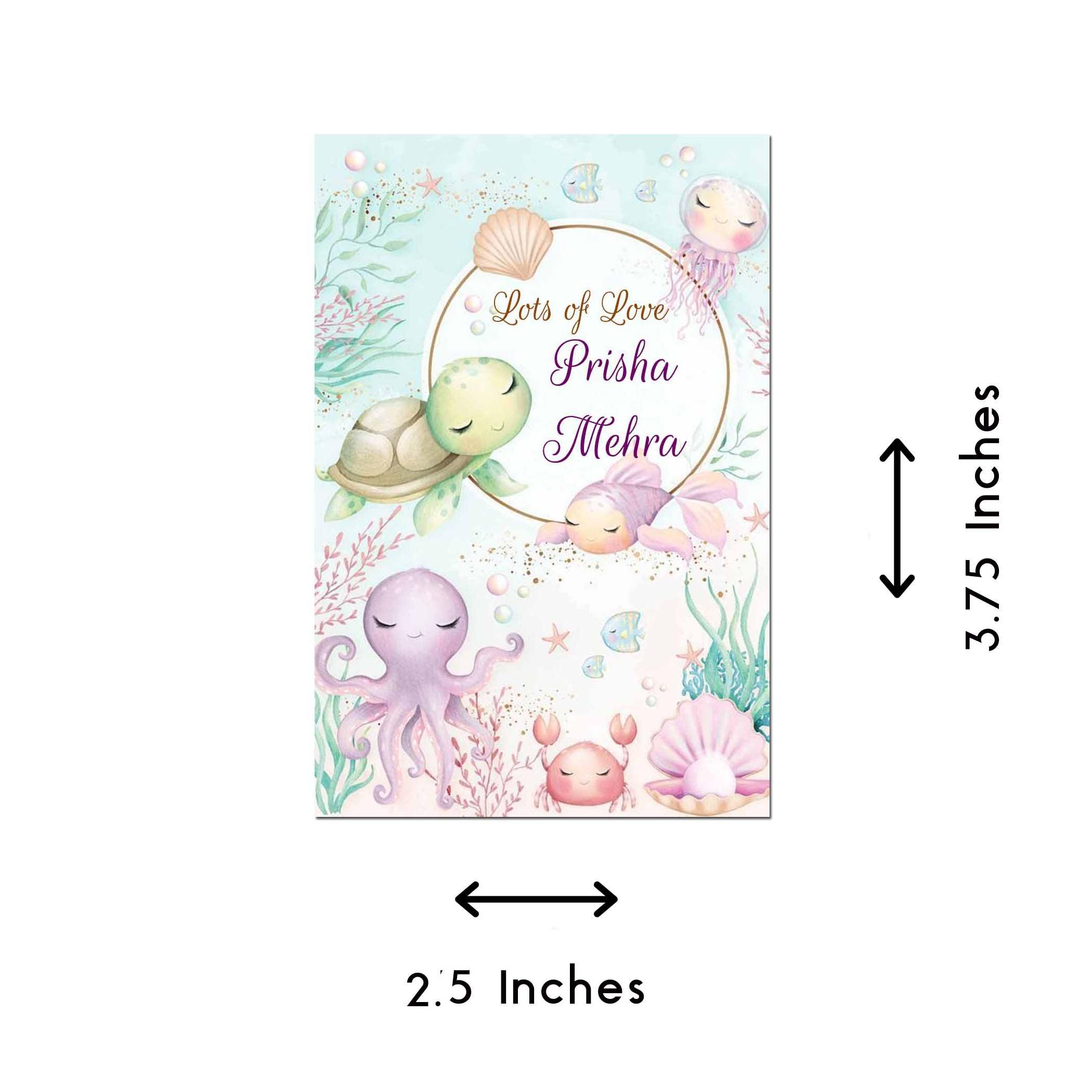 Gift tag Aqua Charm- Set of 10 Chatterbox Labels