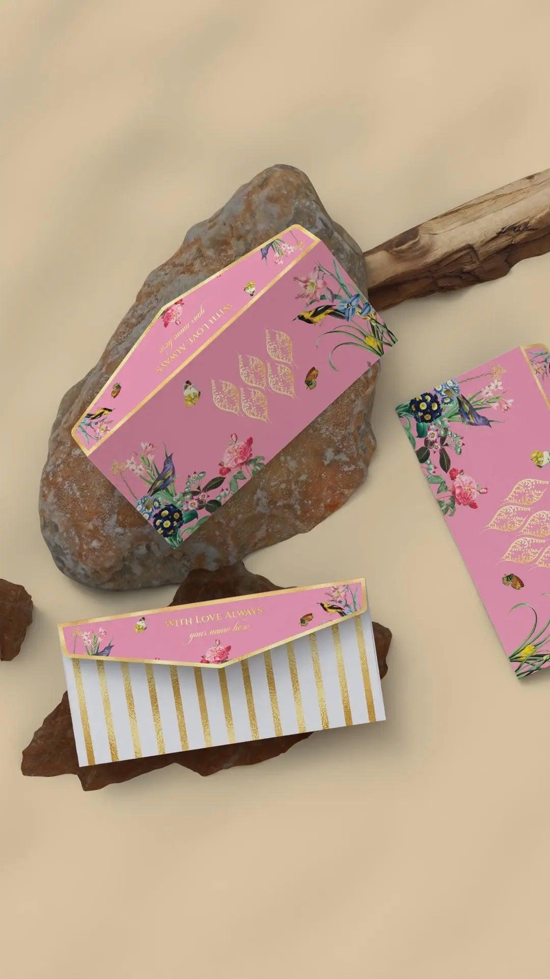 Luxe Money Envelopes -Birdsong Blossoms- Set of 20 Chatterbox Labels