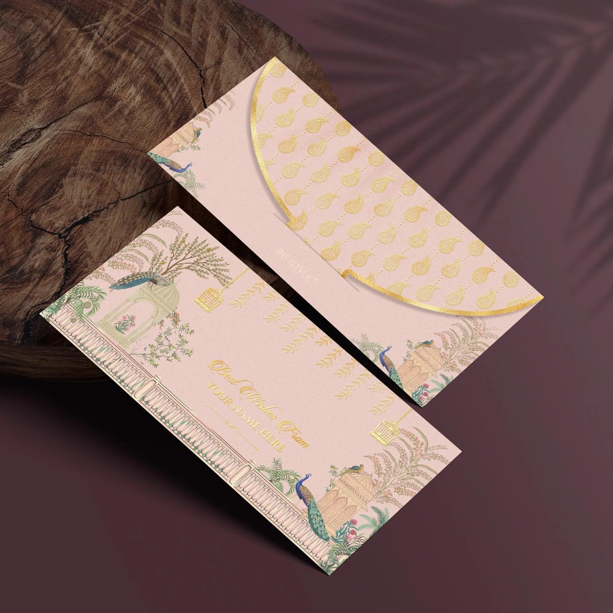 Luxe Money Envelopes -Peacock Garden Pink- Set of 20 - Chatterbox Labels