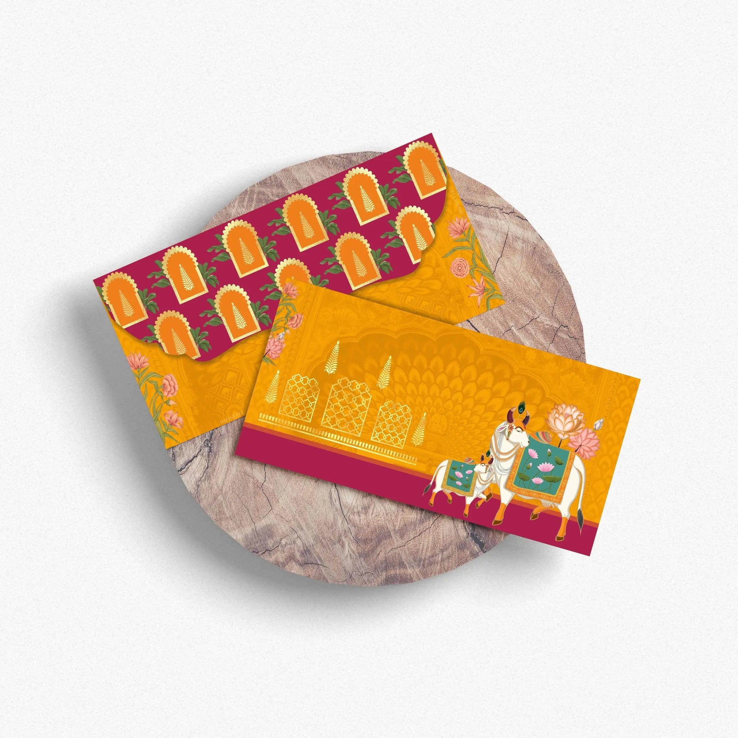 Luxe Money Envelopes -Pichwai Design- Set of 20