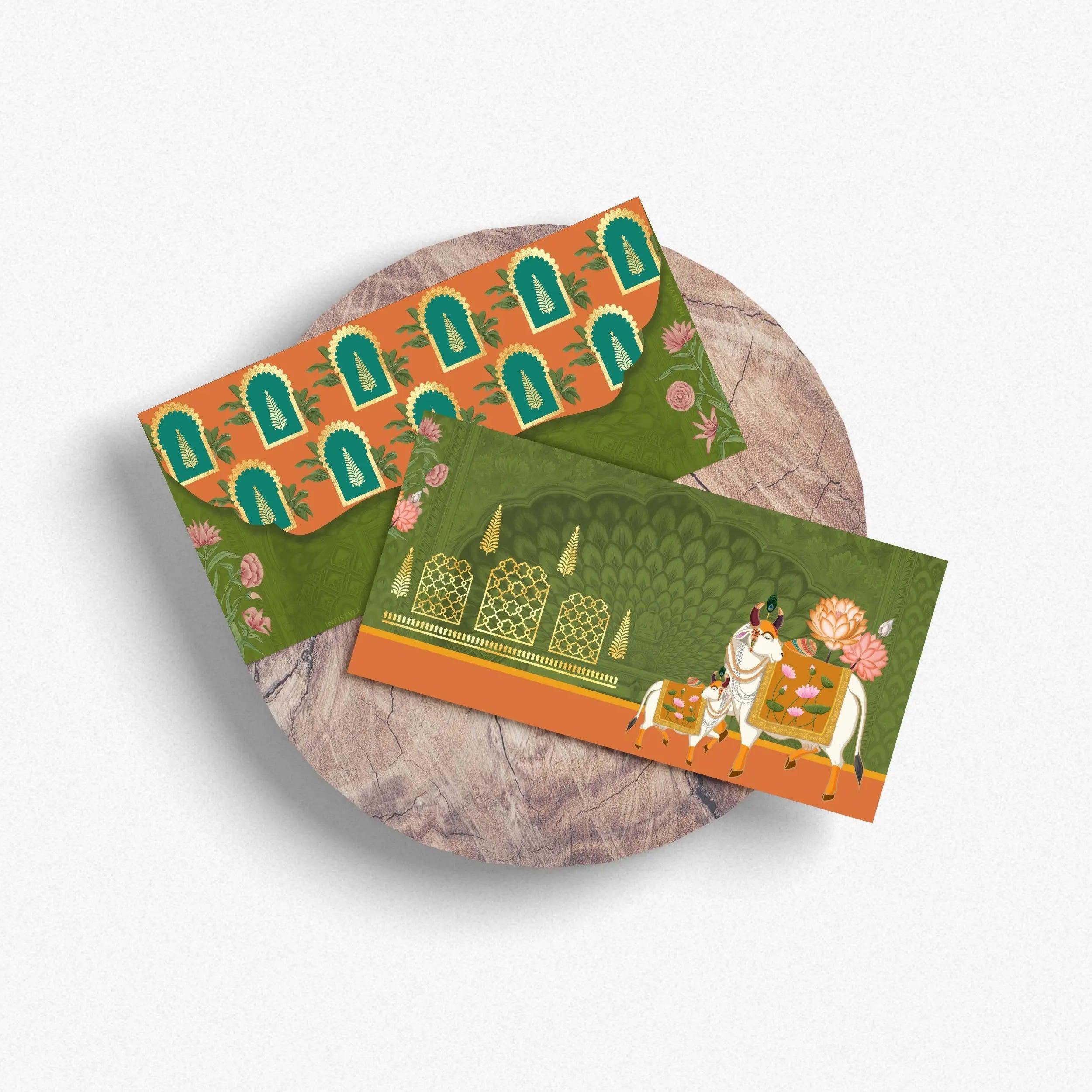 Luxe Money Envelopes -Pichwai Design- Set of 20