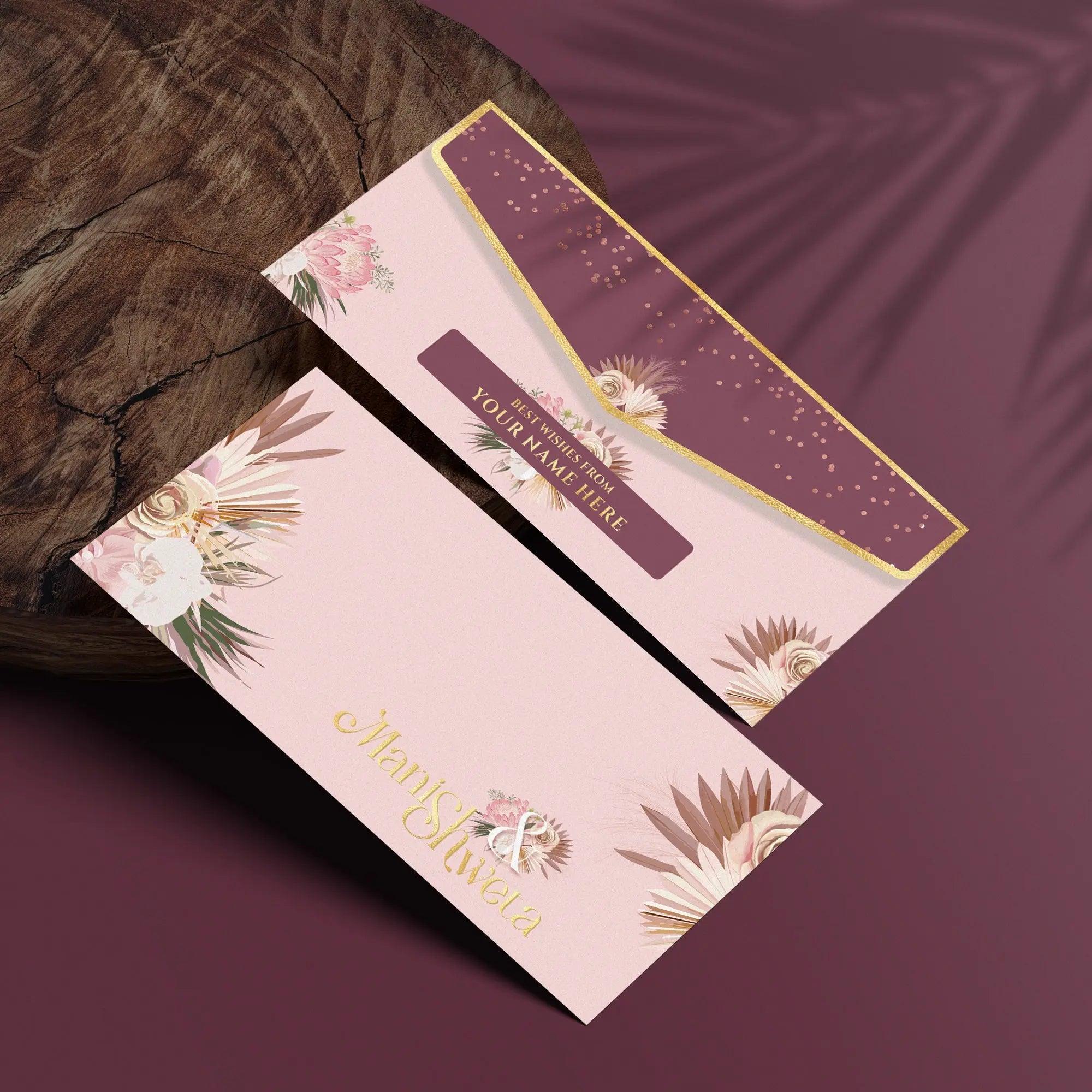 Luxe Money Envelopes -Pink Blossom- Set of 20 - Chatterbox Labels