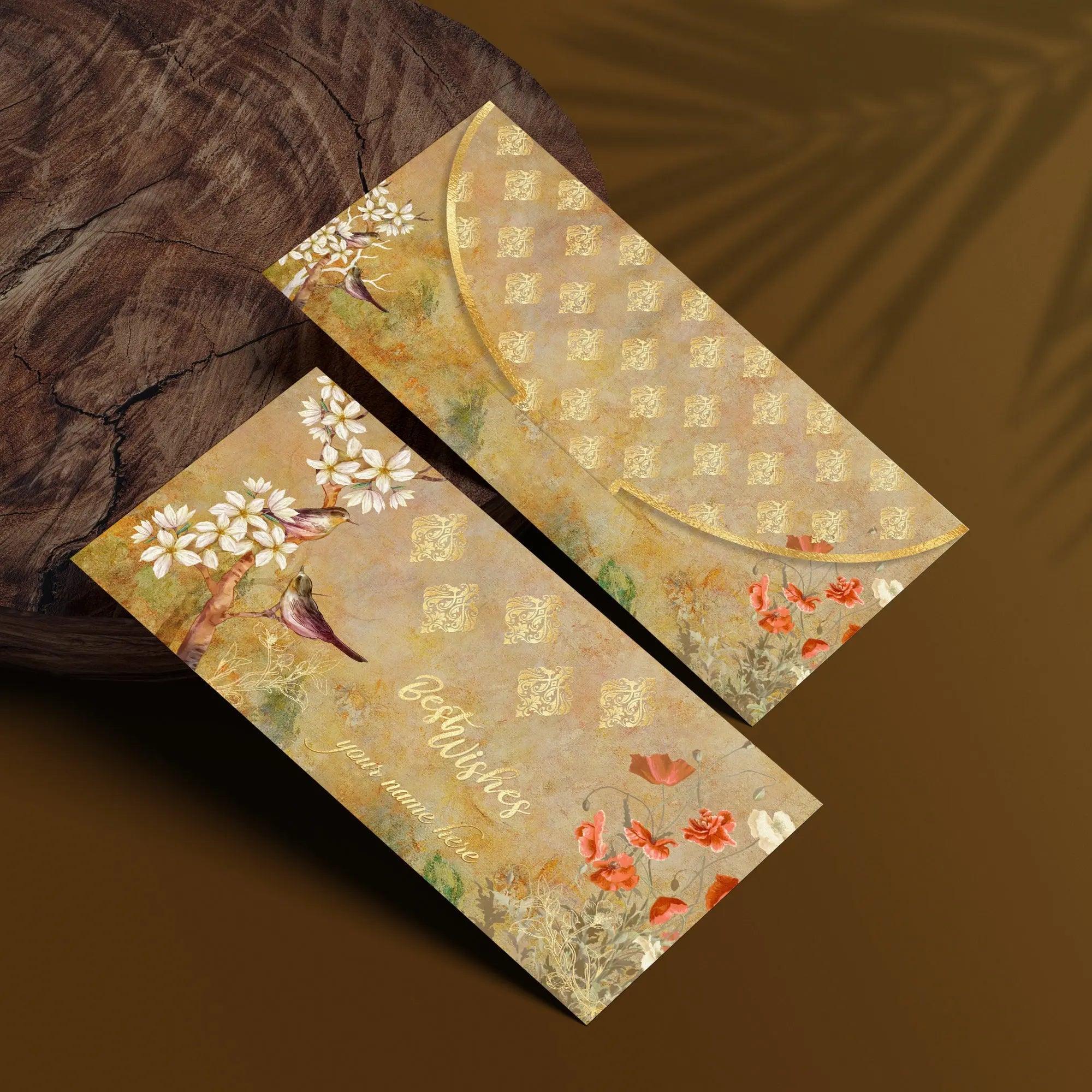Luxe Money Envelopes -Golden Bloom- Set of 20 - Chatterbox Labels