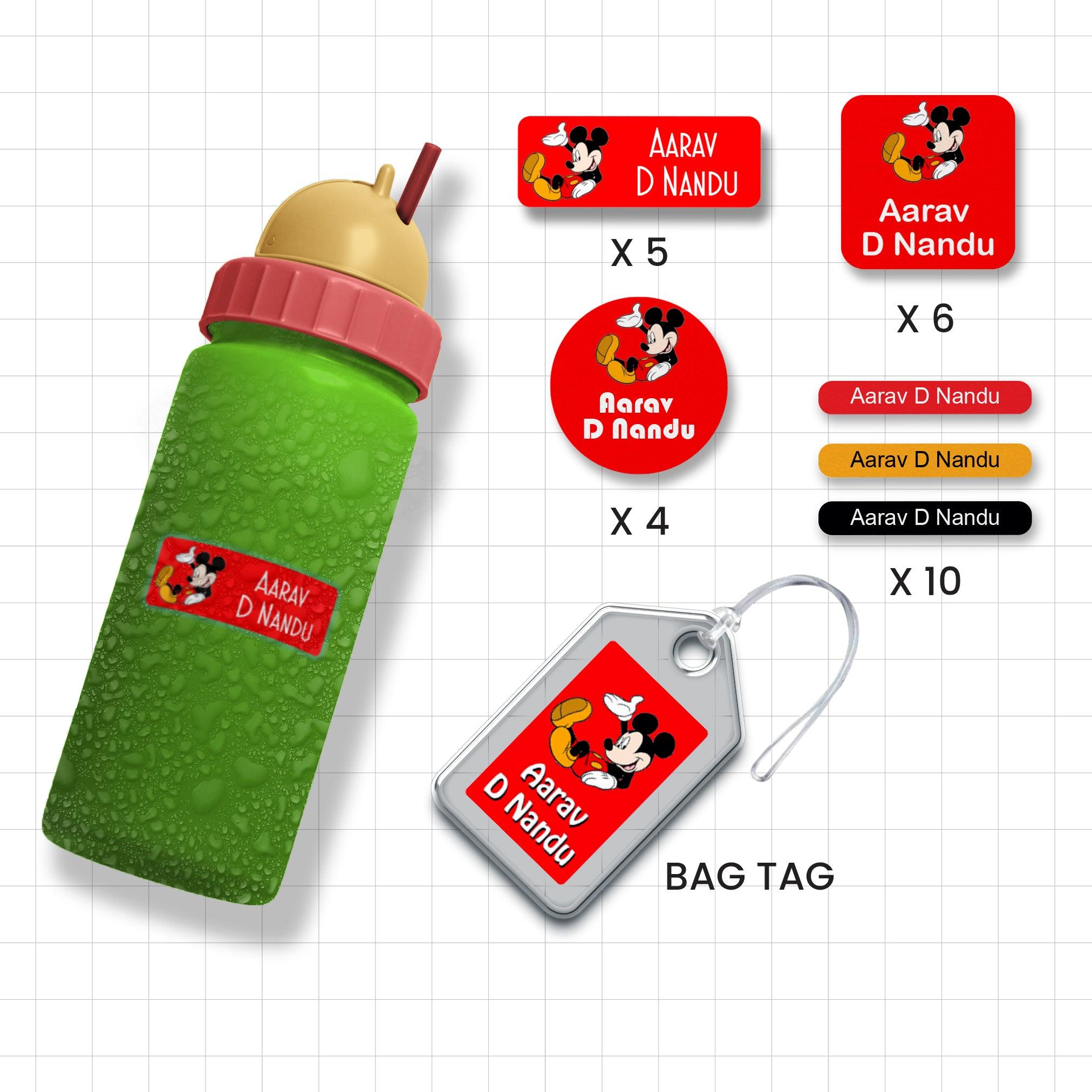 Assorted Shapes Waterproof Labels - Mickey Mouse Theme Chatterbox Labels