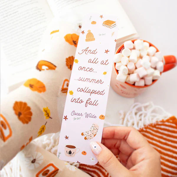Oscar Wilde Quote Autumn Bookmark