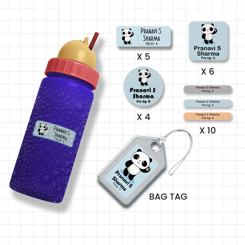 Assorted Shapes Waterproof Labels - Panda Theme Chatterbox Labels