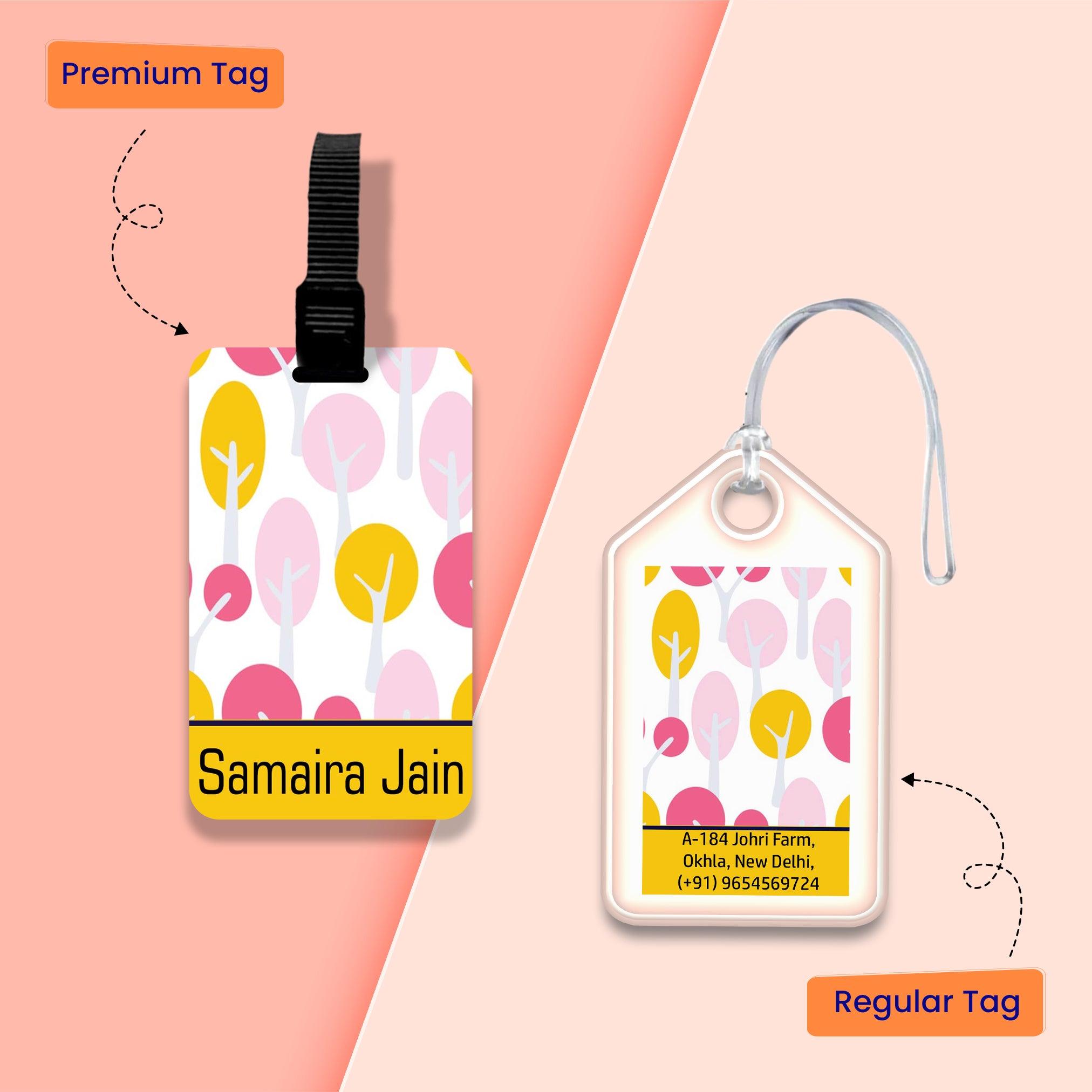 Personalized Bag Tags for Kids - Set of 5 - Pastel Design