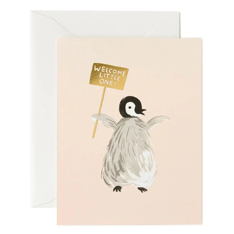 Penguin "Welcome" Baby Card